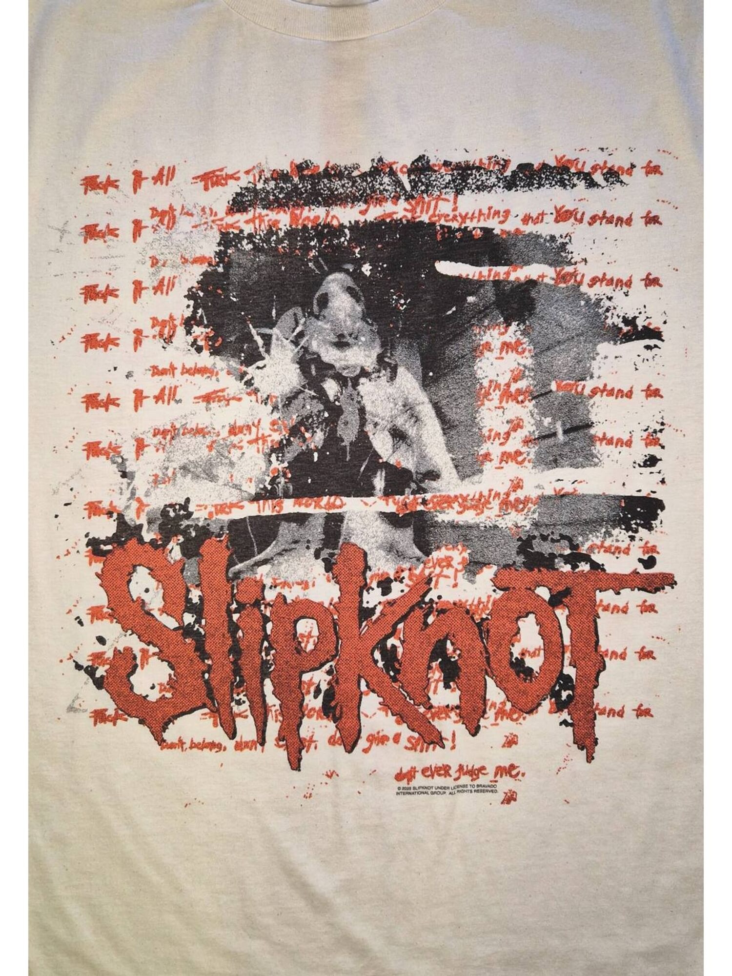 SLIPKNOT Camiseta 'Slipknot Do Not Judge Us T-Shirt'  blanco – imagen 4