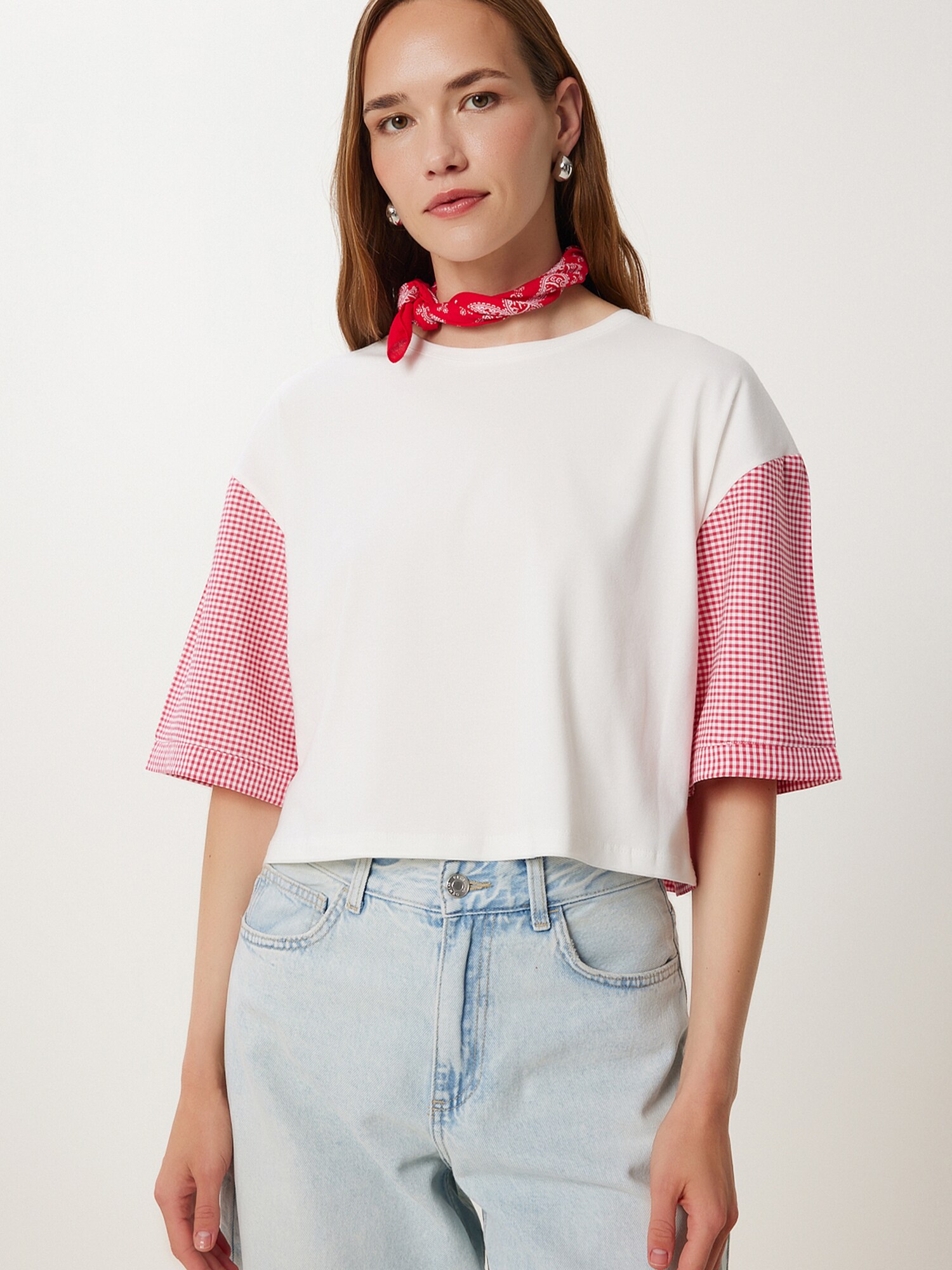Happiness İstanbul Tricou roșu / alb