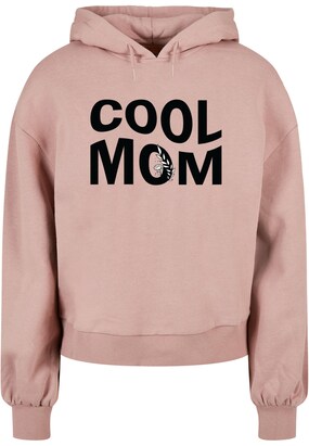 Merchcode Sweatshirt ‘Ladies Mothers Day – Cool Mom’ Rosé / Zwart / Wit