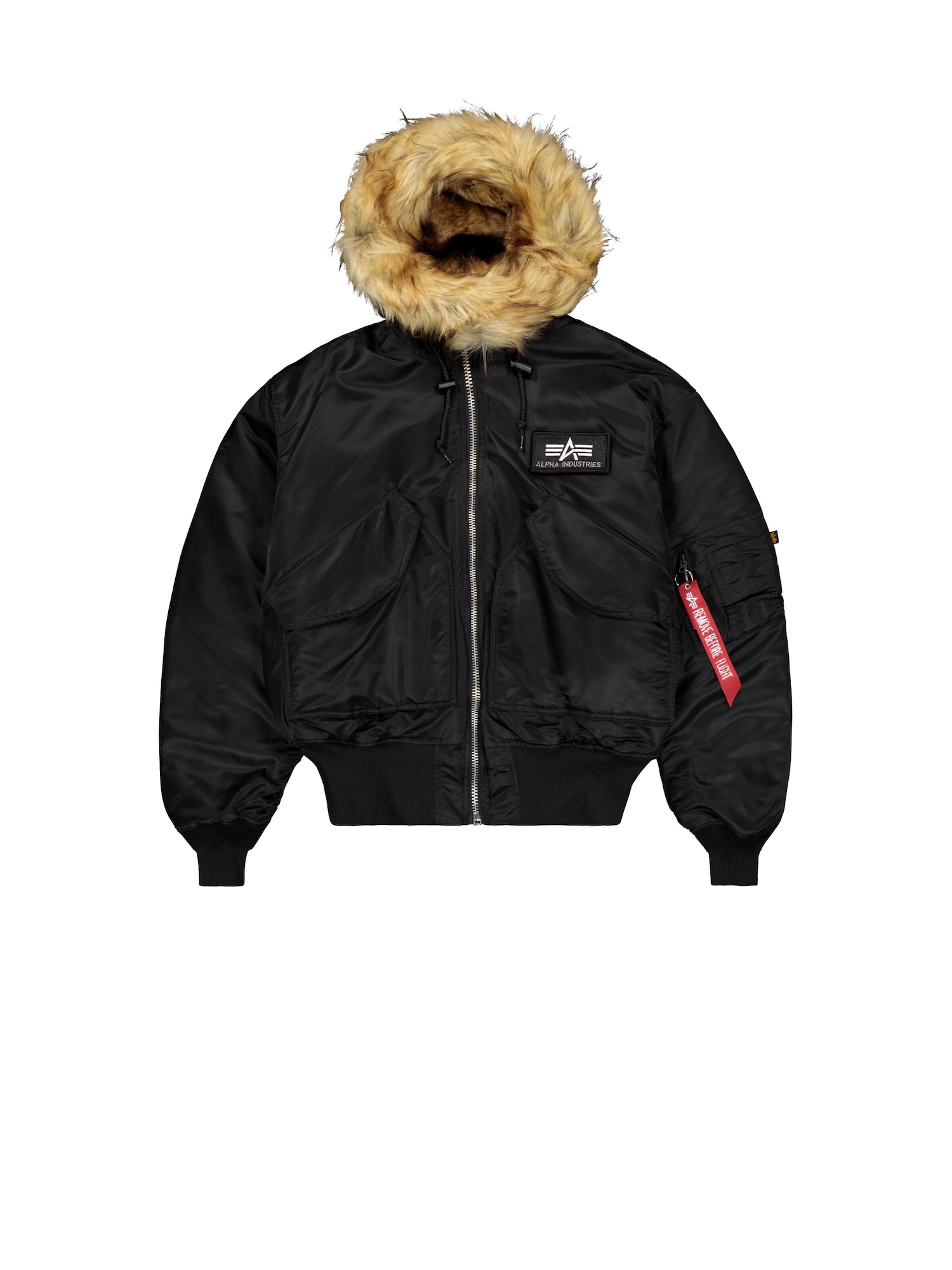 ALPHA INDUSTRIES Geacă de iarnă 45P negru / alb