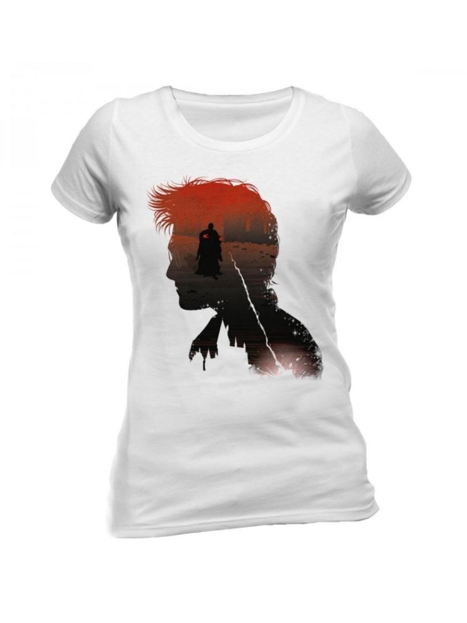 Rockshirts Camiseta 'Harry Potter - Battle Silhouette  T-Shirt, Frauen'  blanco