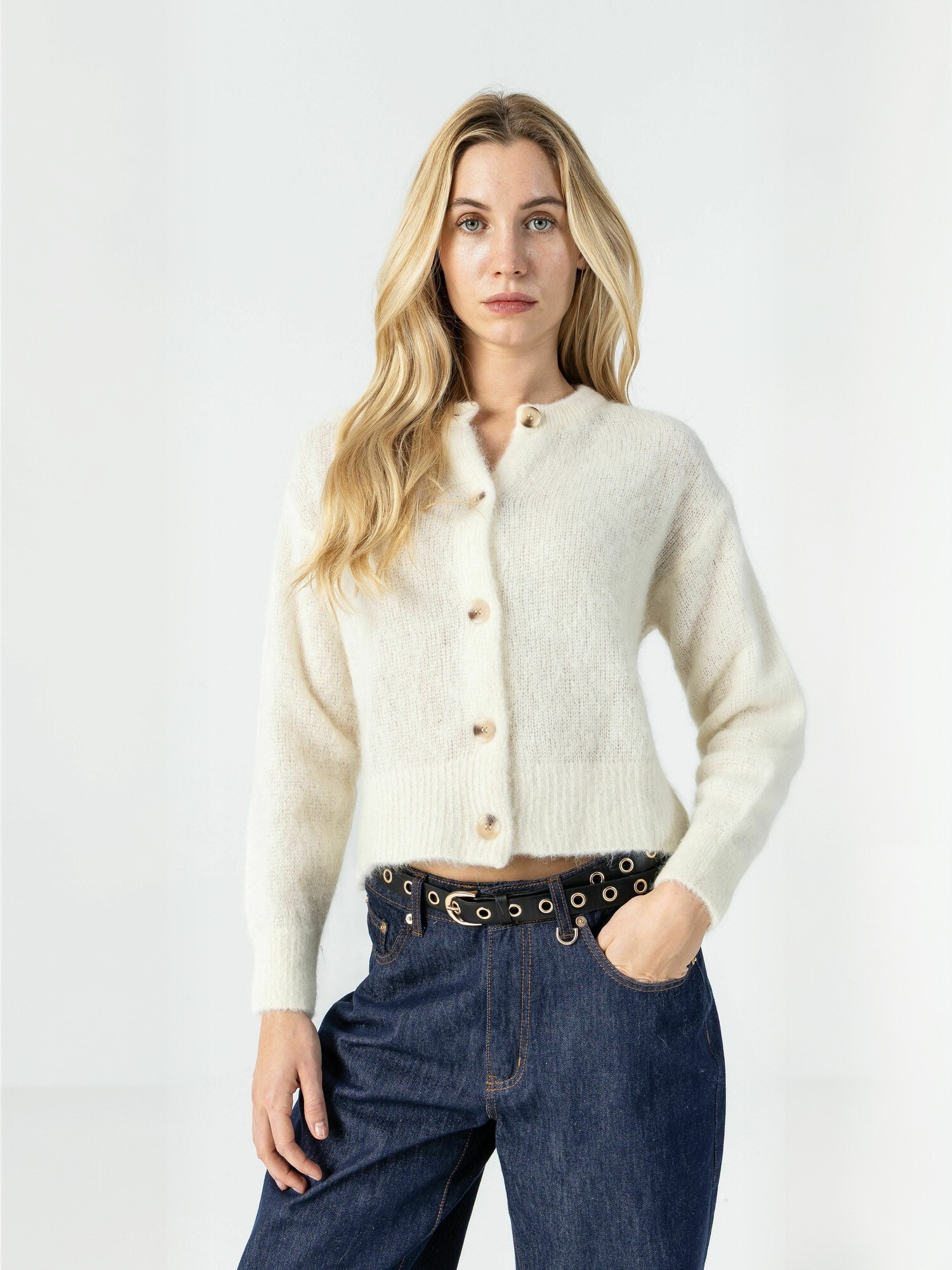 Coster Copenhagen Geacă tricotată  Knit  crem