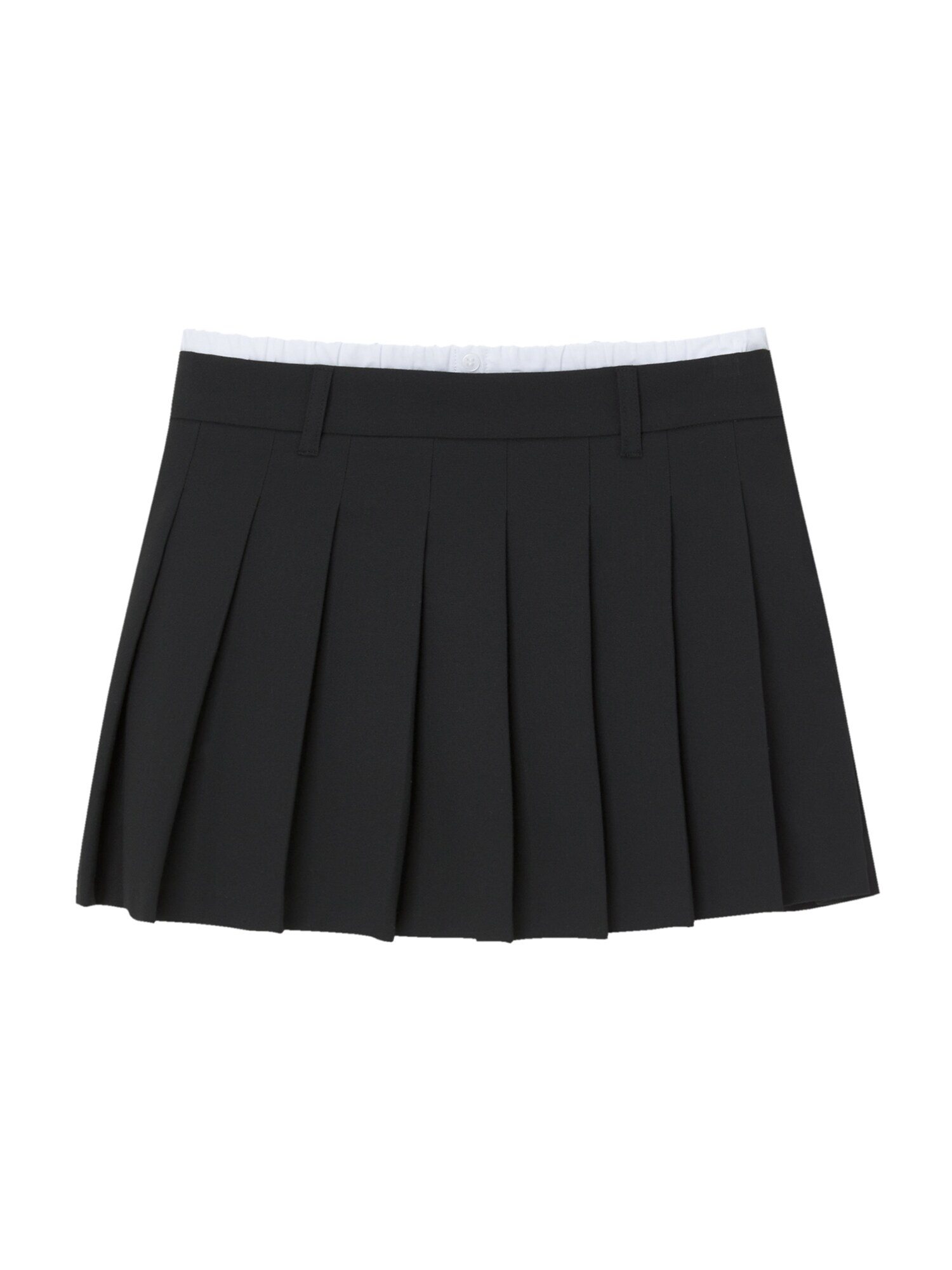 Pull&Bear Sukňa  čierna / biela