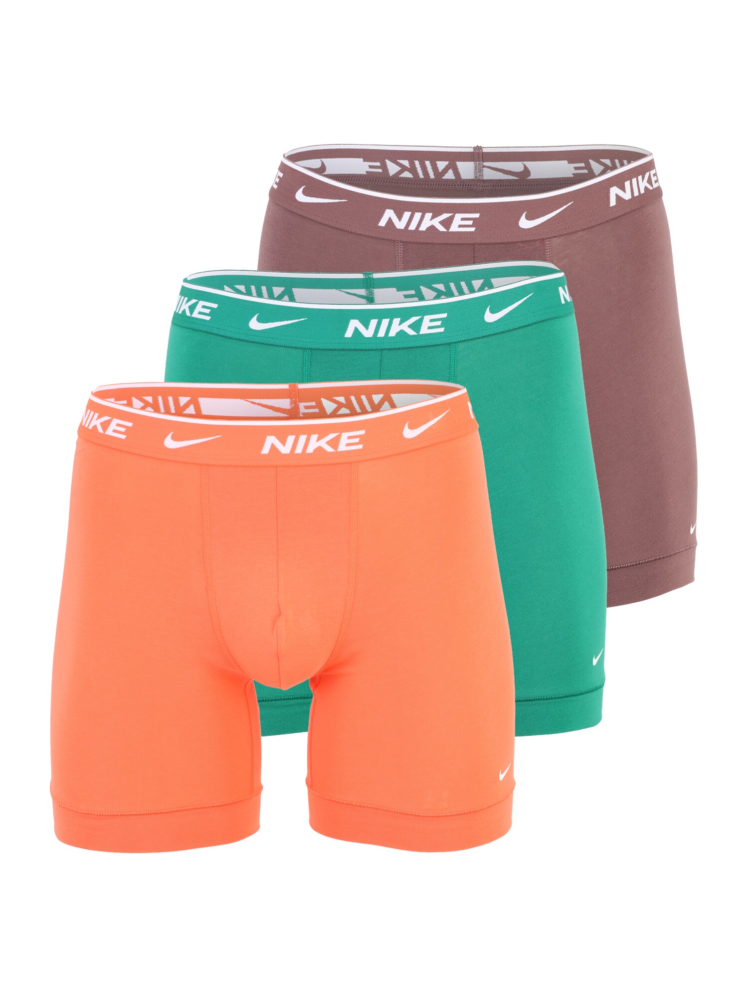 NIKE Underwear Boxerky  hnedá / zelená / oranžová