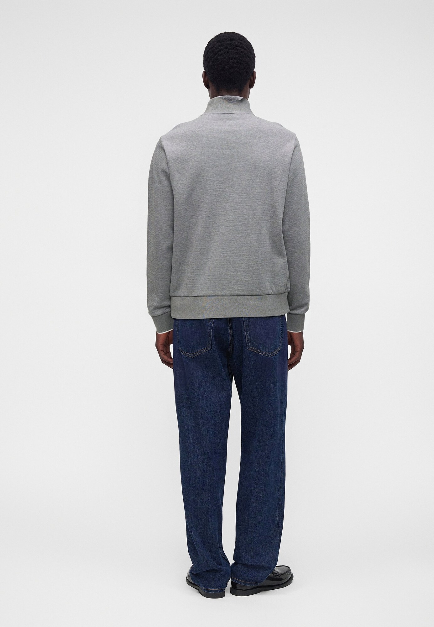 BOSS Jersey 'Sidney 80'  gris / blanco – imagen 4