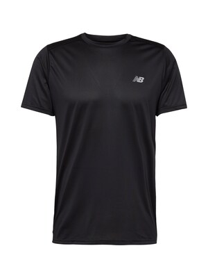 New balance Camiseta funcional 'Essentials Run'  negro / blanco