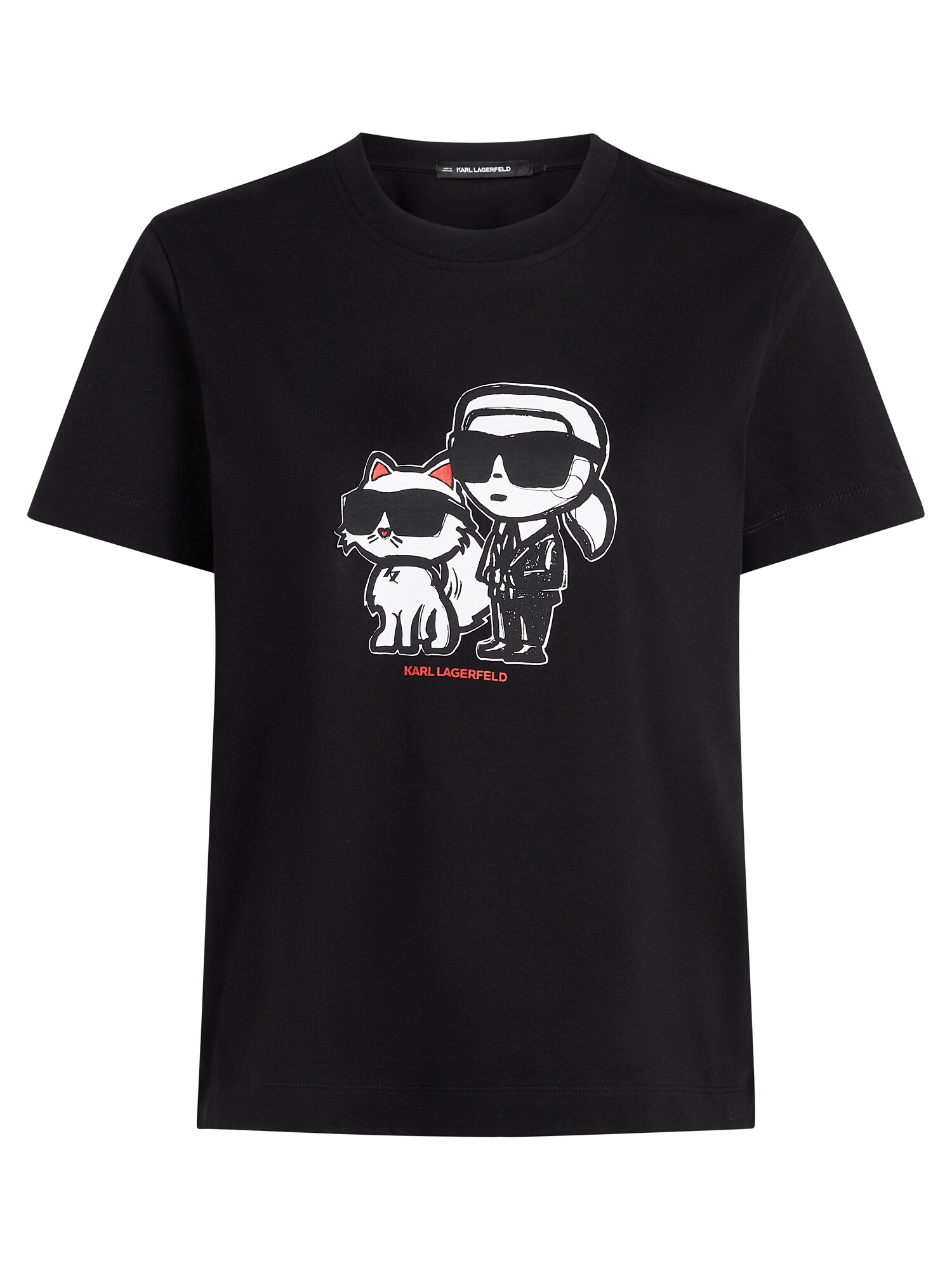 Karl Lagerfeld Póló  szürke / vérvörös / fekete / fehér akciós termékkép 1