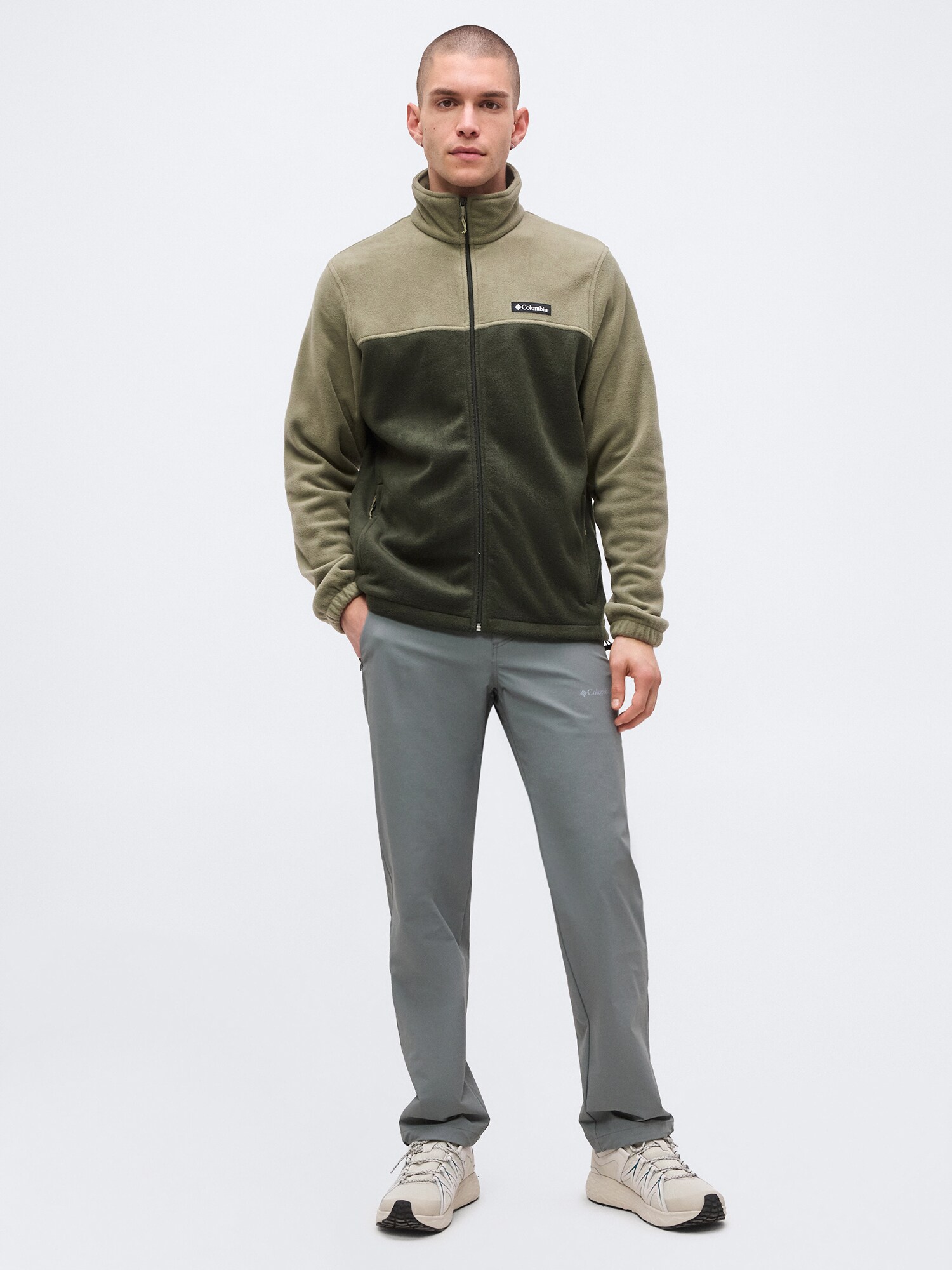 COLUMBIA Chaqueta polar funcional 'Steens Mountain™ 2.0'  beige claro / verde oscuro – imagen 4