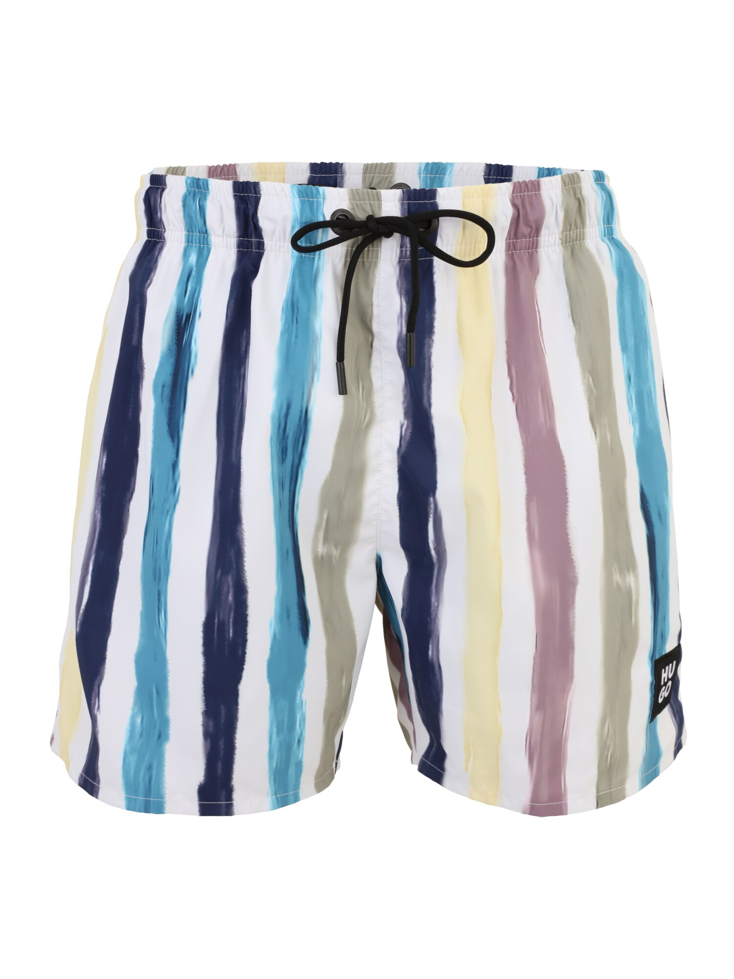 HUGO Șorturi de baie 'DINO'  albastru marin / galben / verde petrol / alb