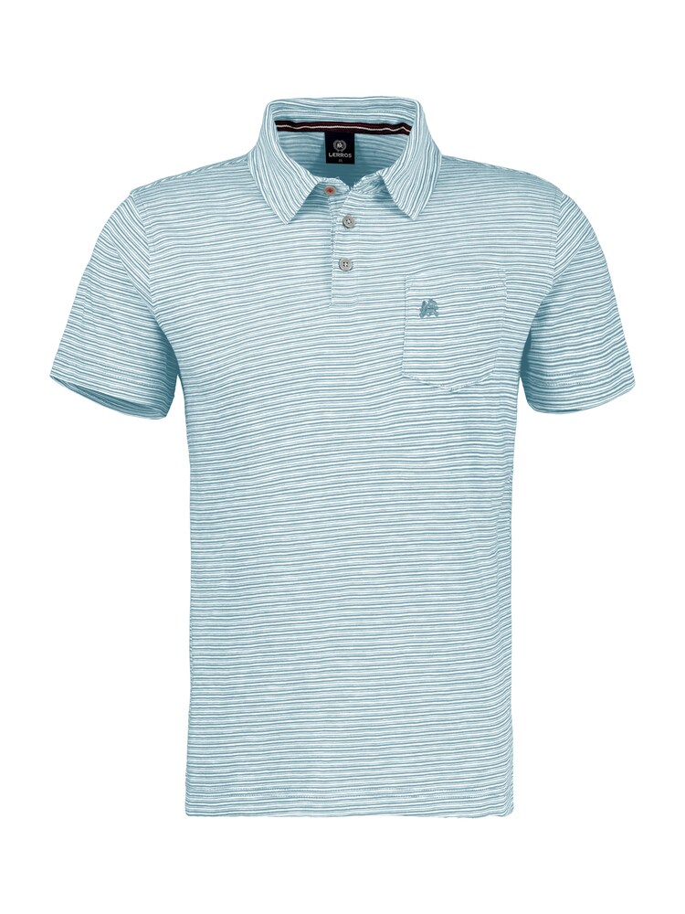 LERROS Poloshirt Herren Größe XXL hellblau / weiß