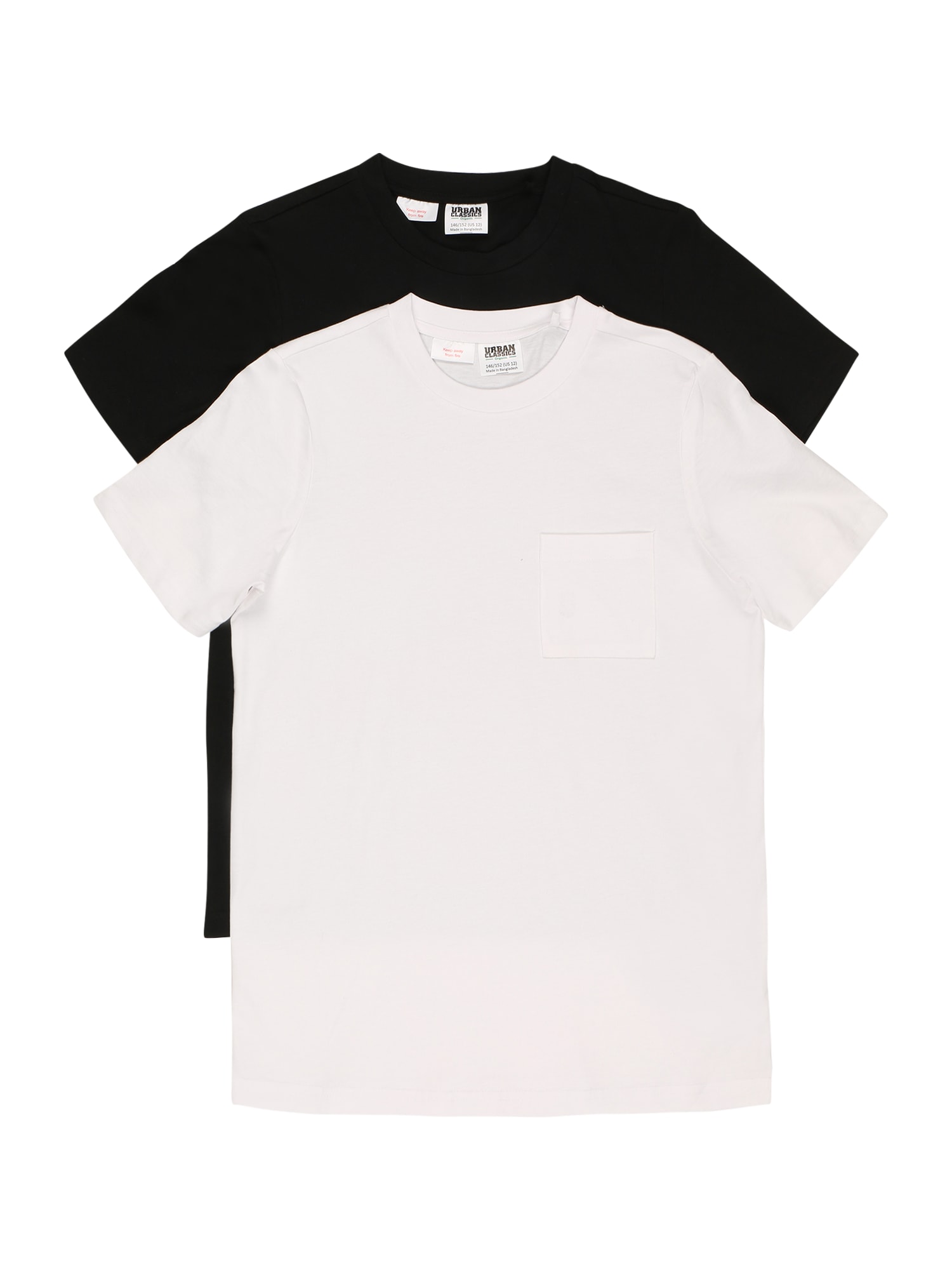 Urban Classics Kids Marškinėliai juoda / balta