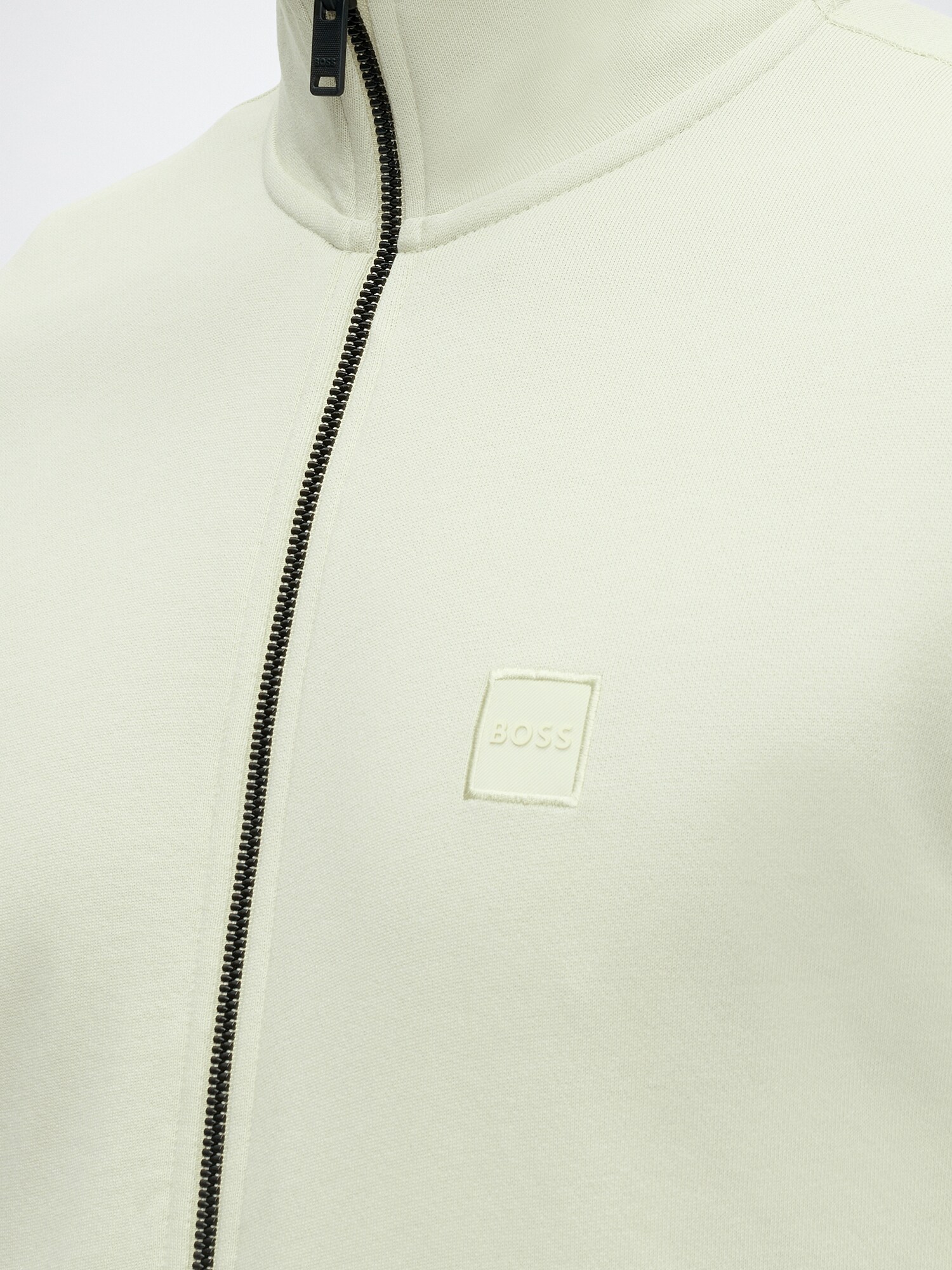 BOSS Sudadera con cremallera 'Zestart' verde pastel – imagen 3