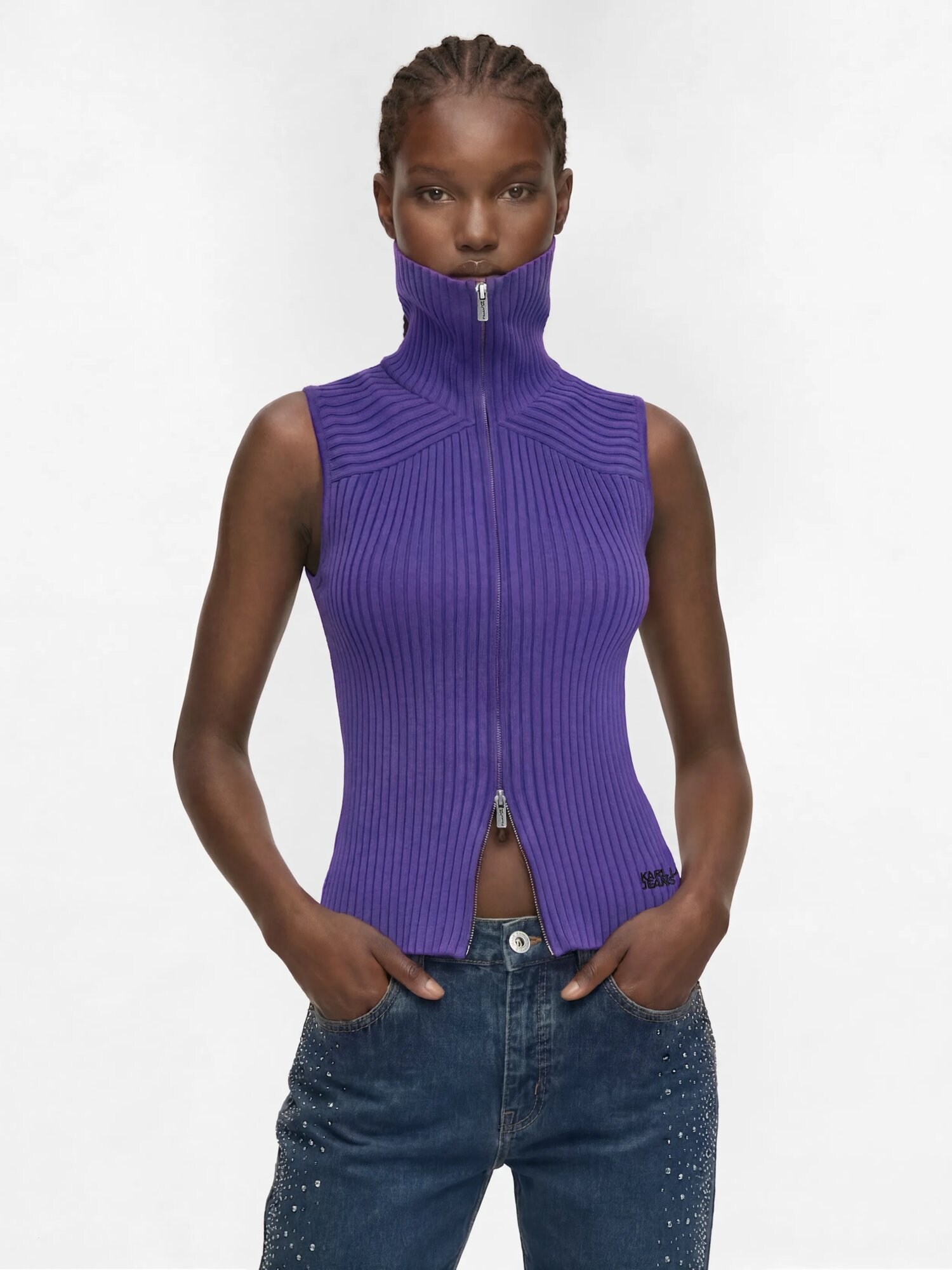 KARL LAGERFELD JEANS Chaleco de punto mora – imagen 3
