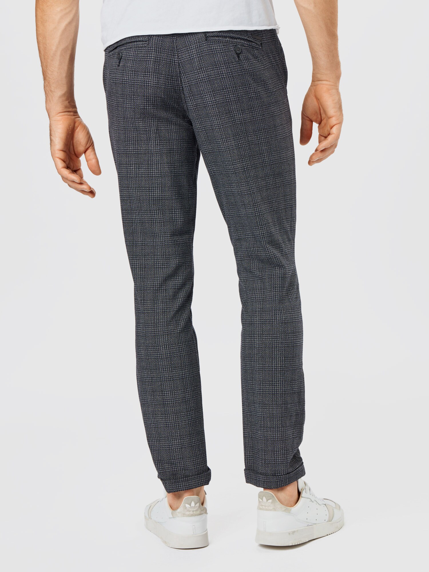 JACK & JONES Chino nohavice 'Marco' sivá / čierna (obrázok 3)