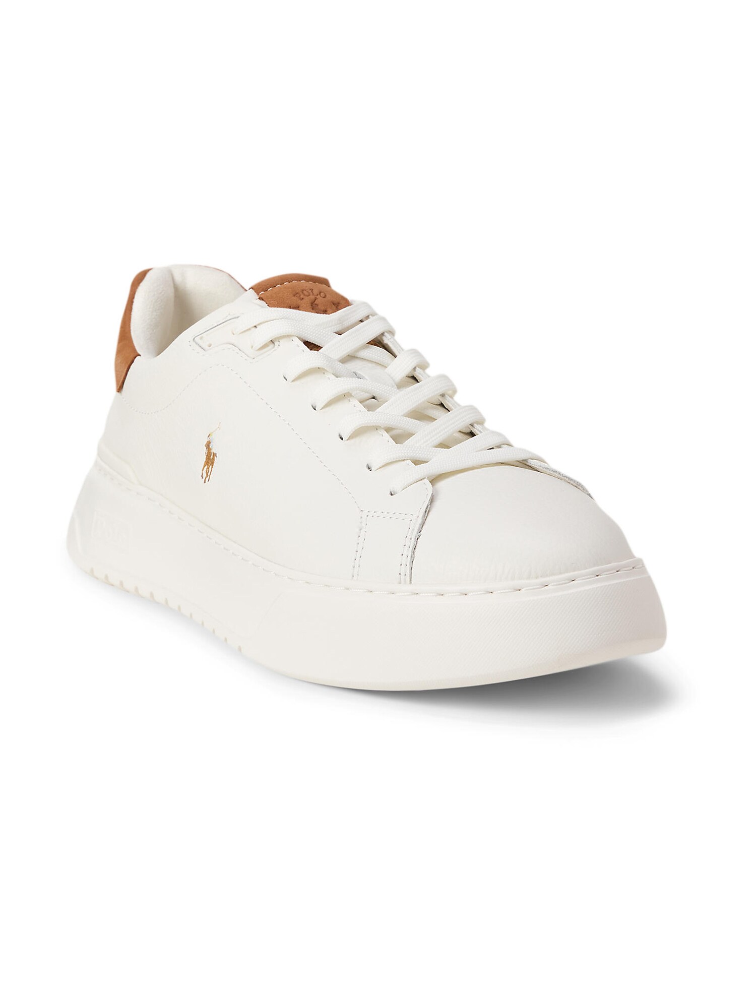 Polo Ralph Lauren Sneaker low 'COURT'  maro caramel / alb
