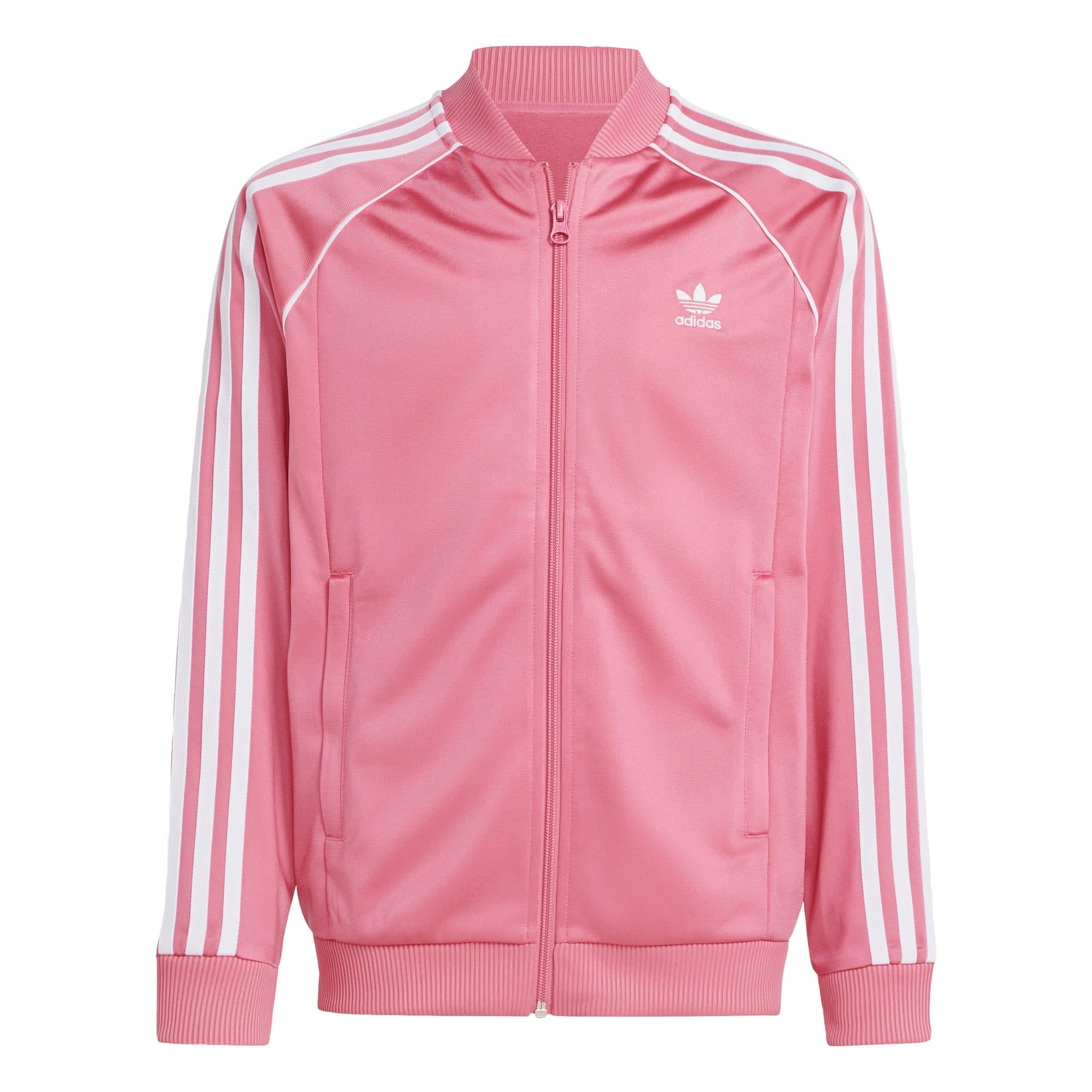 ADIDAS ORIGINALS Sweatjakke 'Adicolor'  pink / hvid