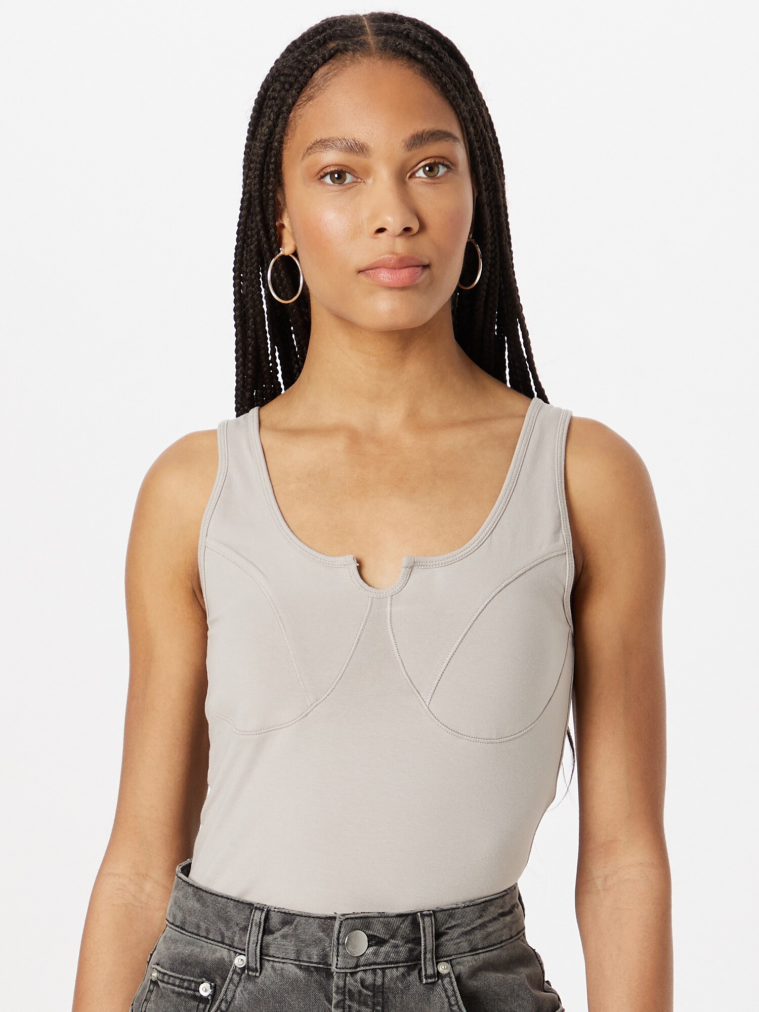 Abercrombie & Fitch Top  világosszürke termék 2. képe
