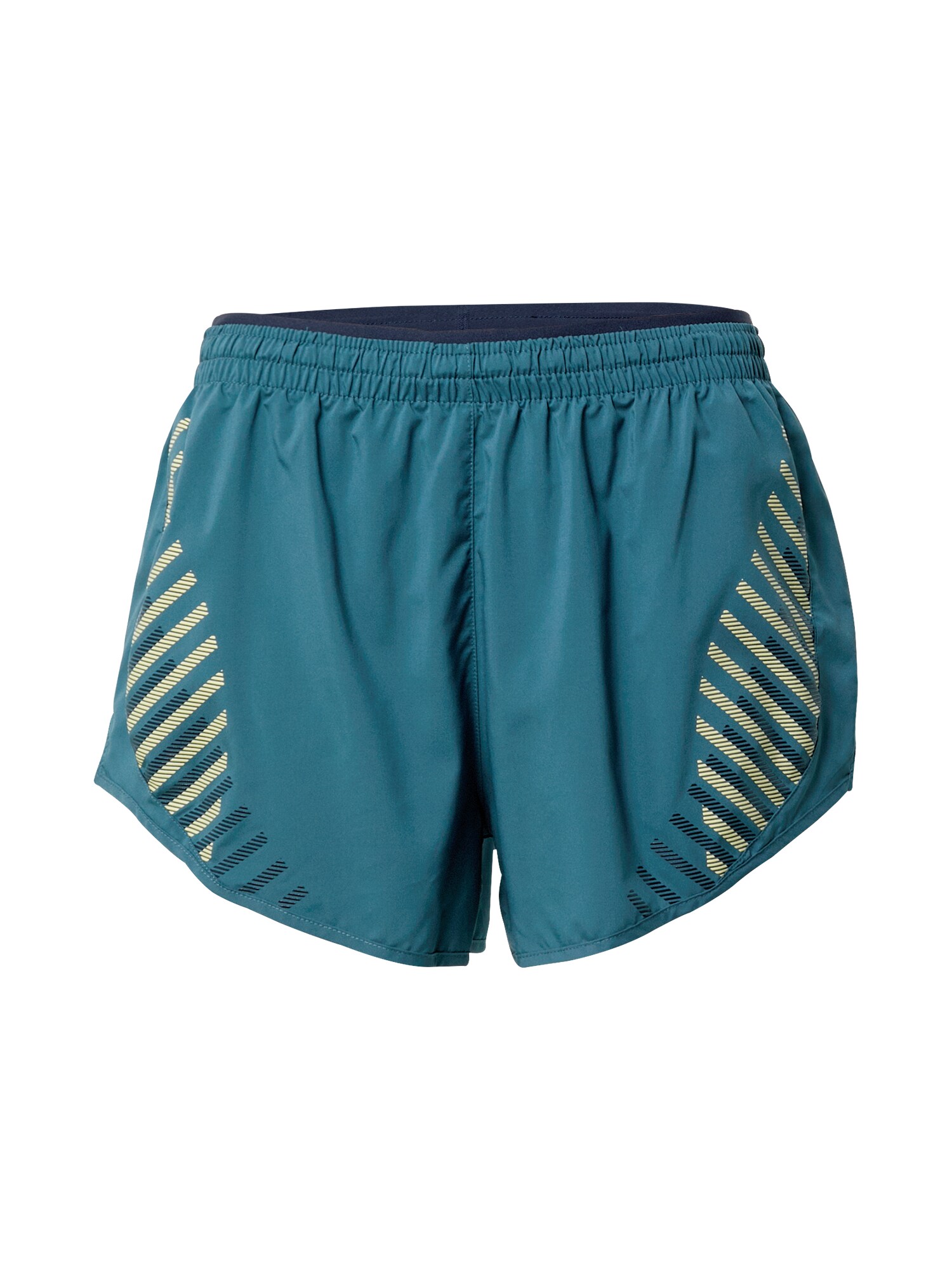 NIKE Sportinės kelnės 'Tempo Luxe'  benzino spalva / geltona / juoda