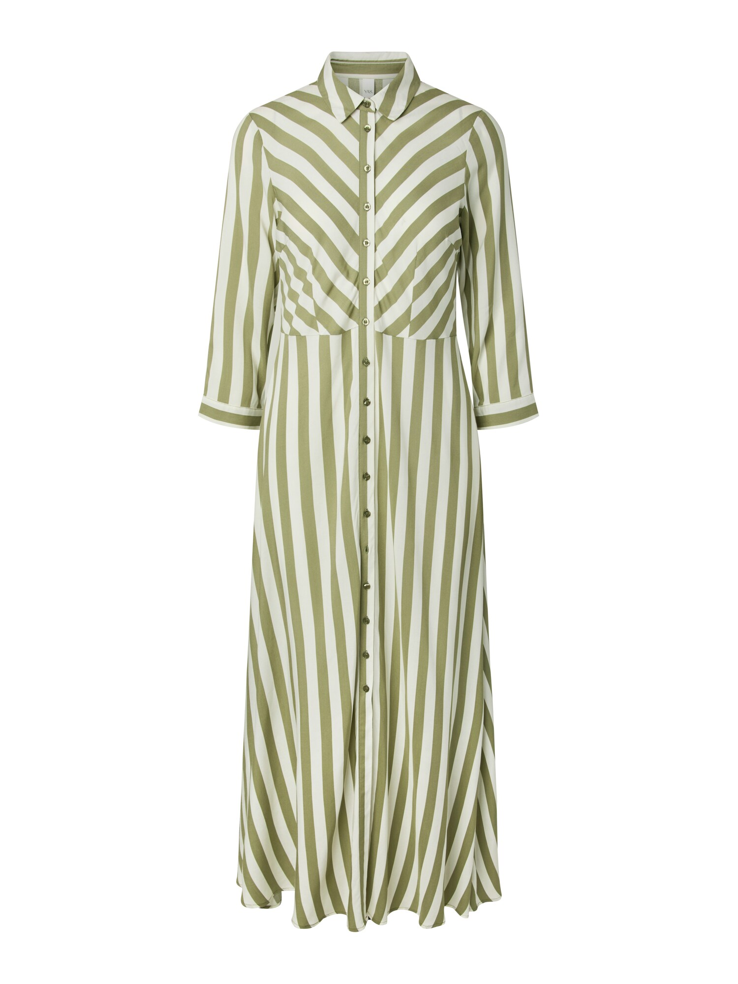 YAS Vestido camisero 'YASSavanna'  caña / blanco natural