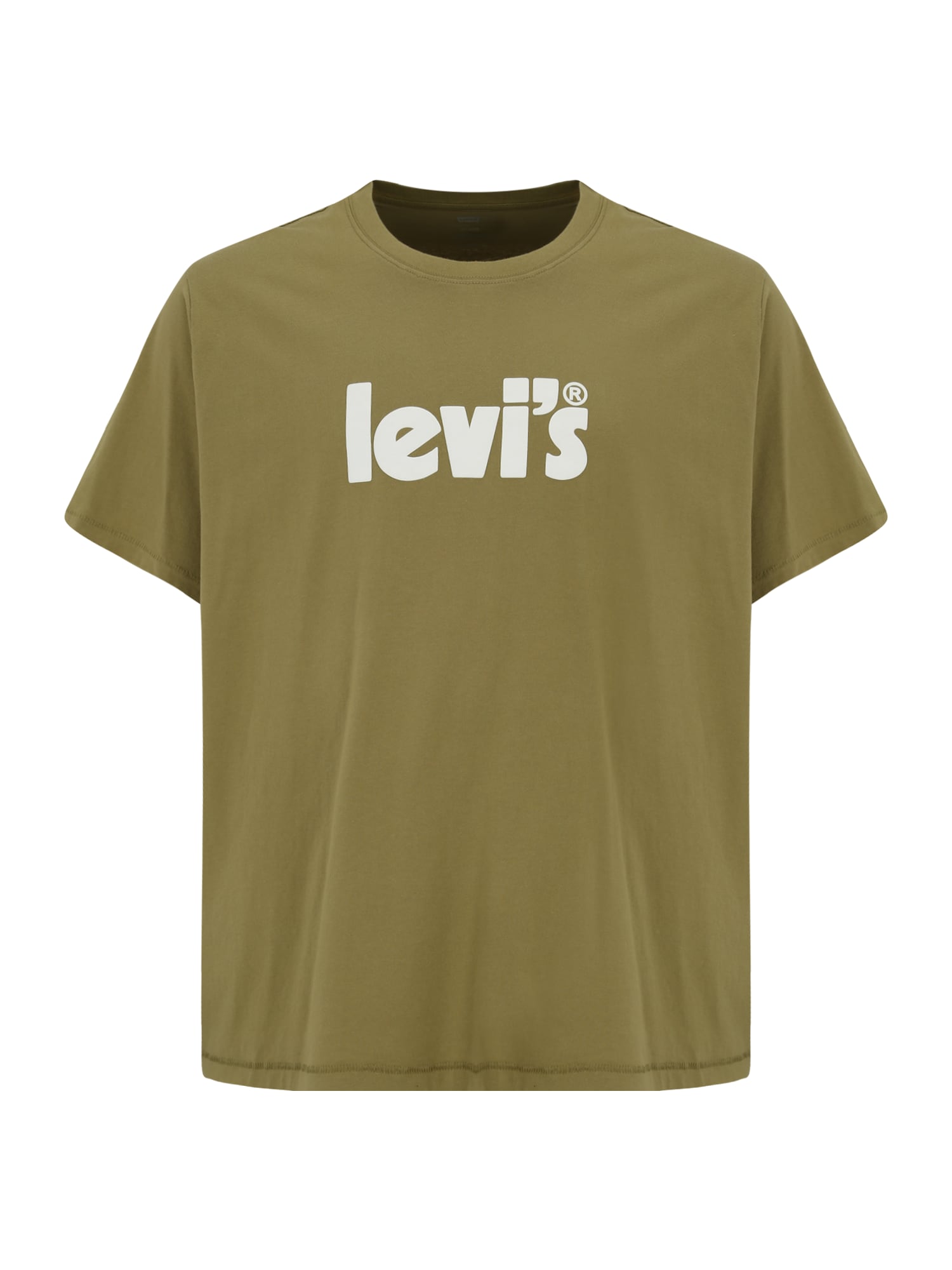 Levi's® Big & Tall Marškinėliai 'BIG SS RELAXED FIT TEE GREENS' alyvuogių spalva / balta