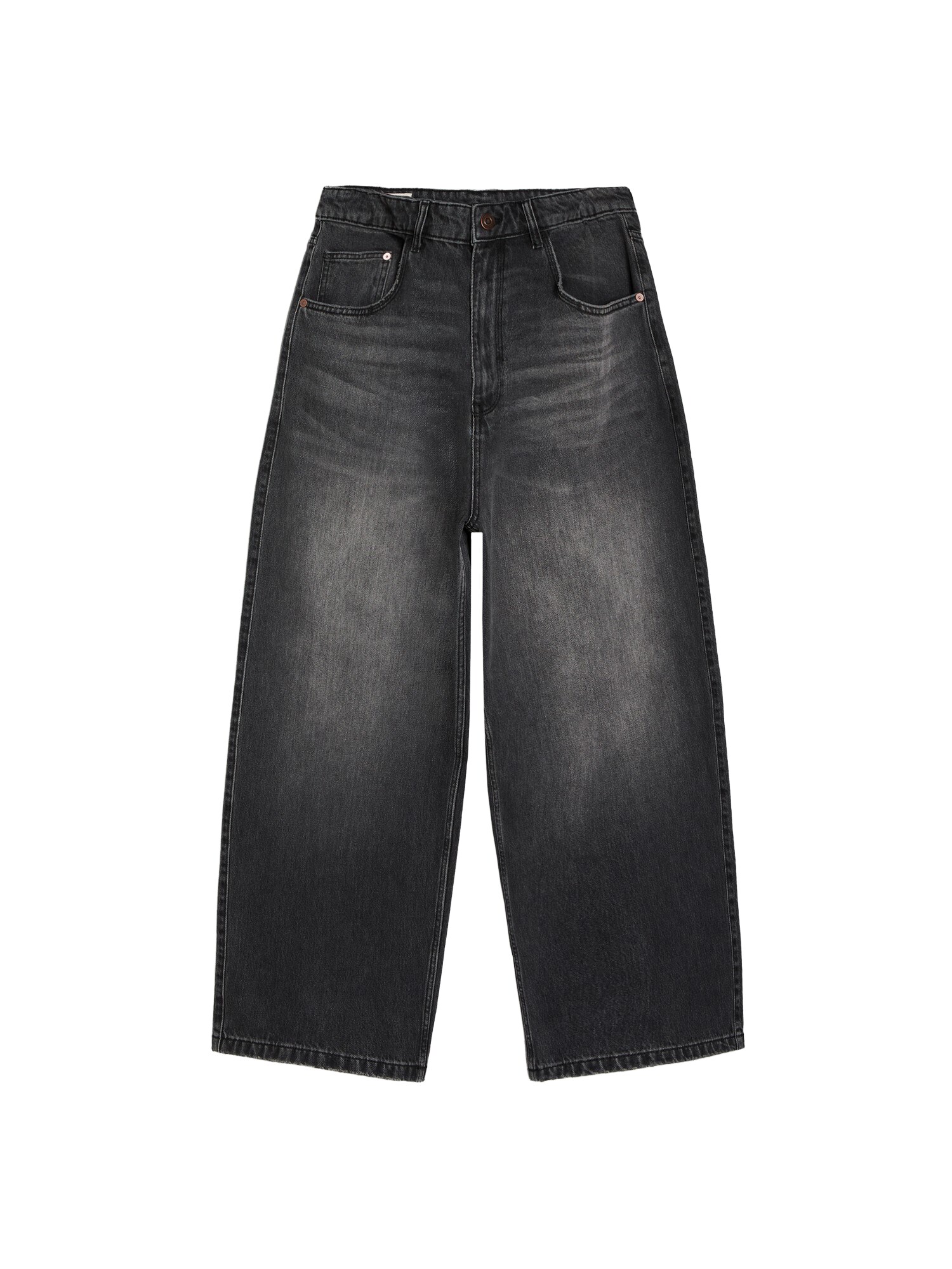 Bershka Džínsy  čierny denim