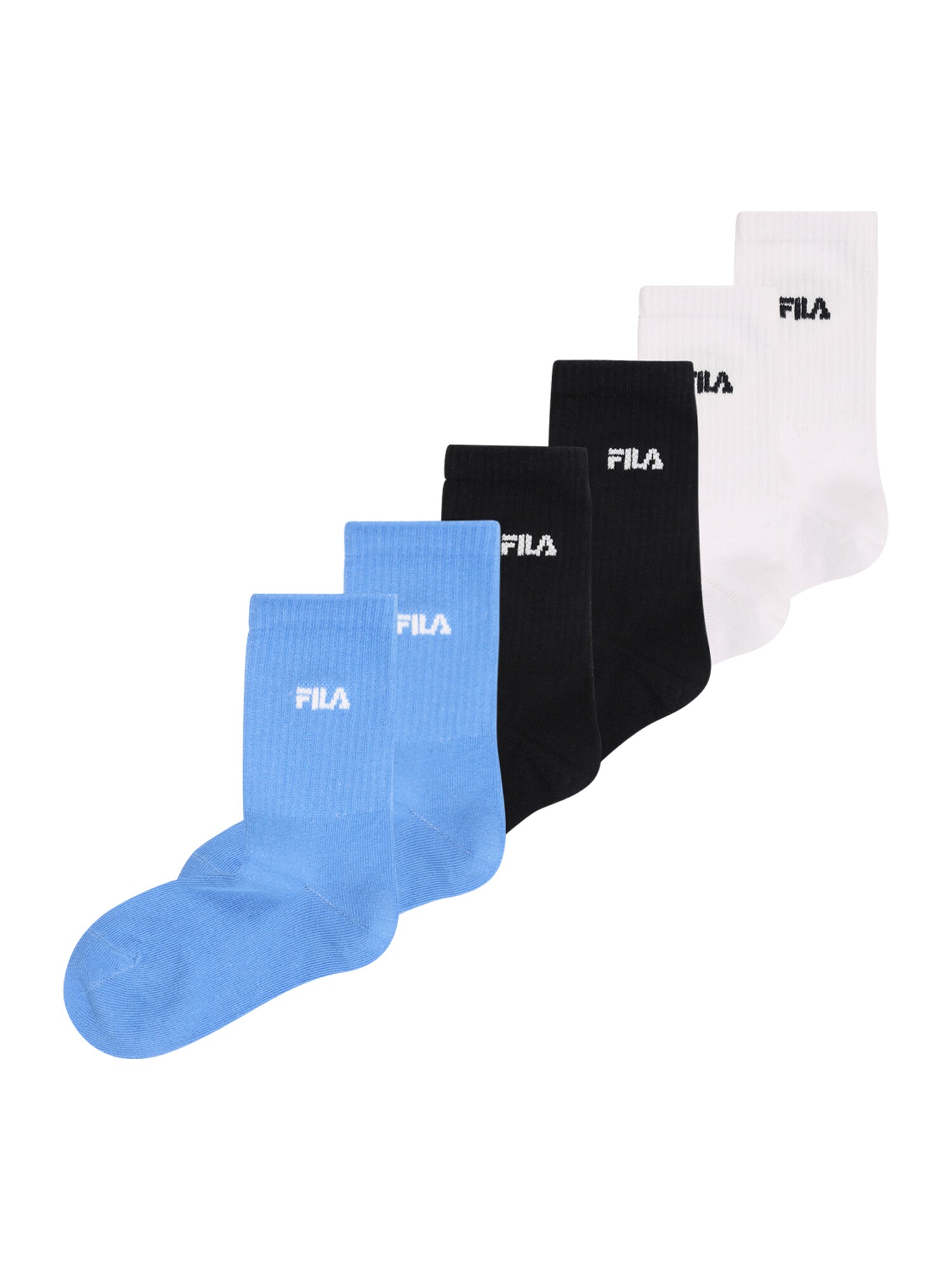 FILA Șosete Socks  albastru deschis / negru / alb