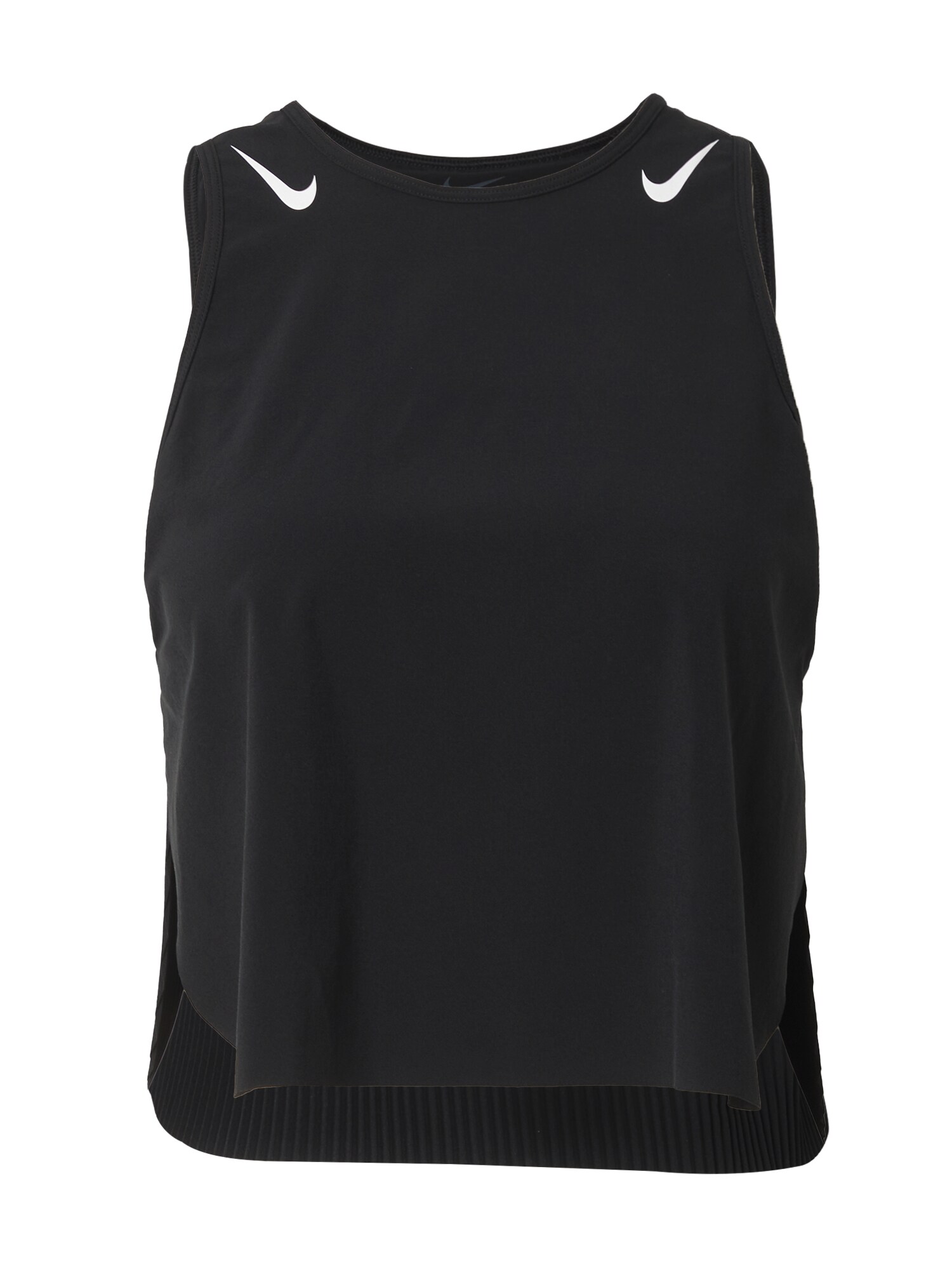 NIKE Funkčné tričko 'AeroSwift' čierna / biela