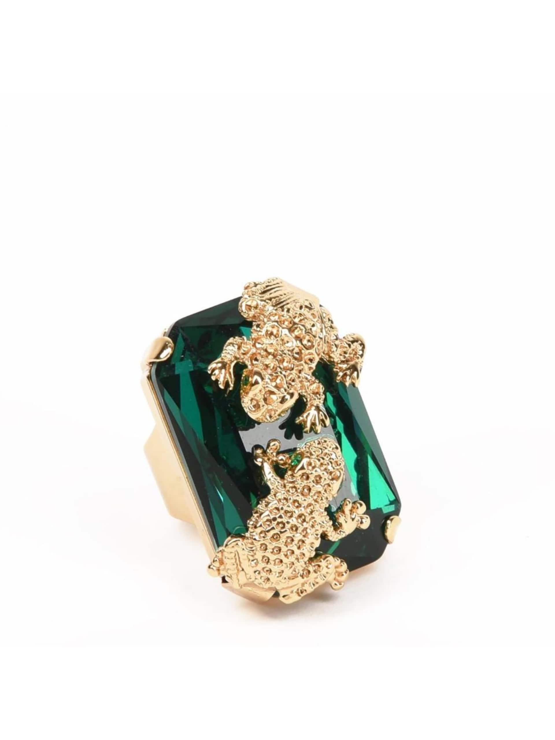 Addicted2 Ring 'Ines anello con cristallo Swarovski smeraldo & motivo rana' dam
