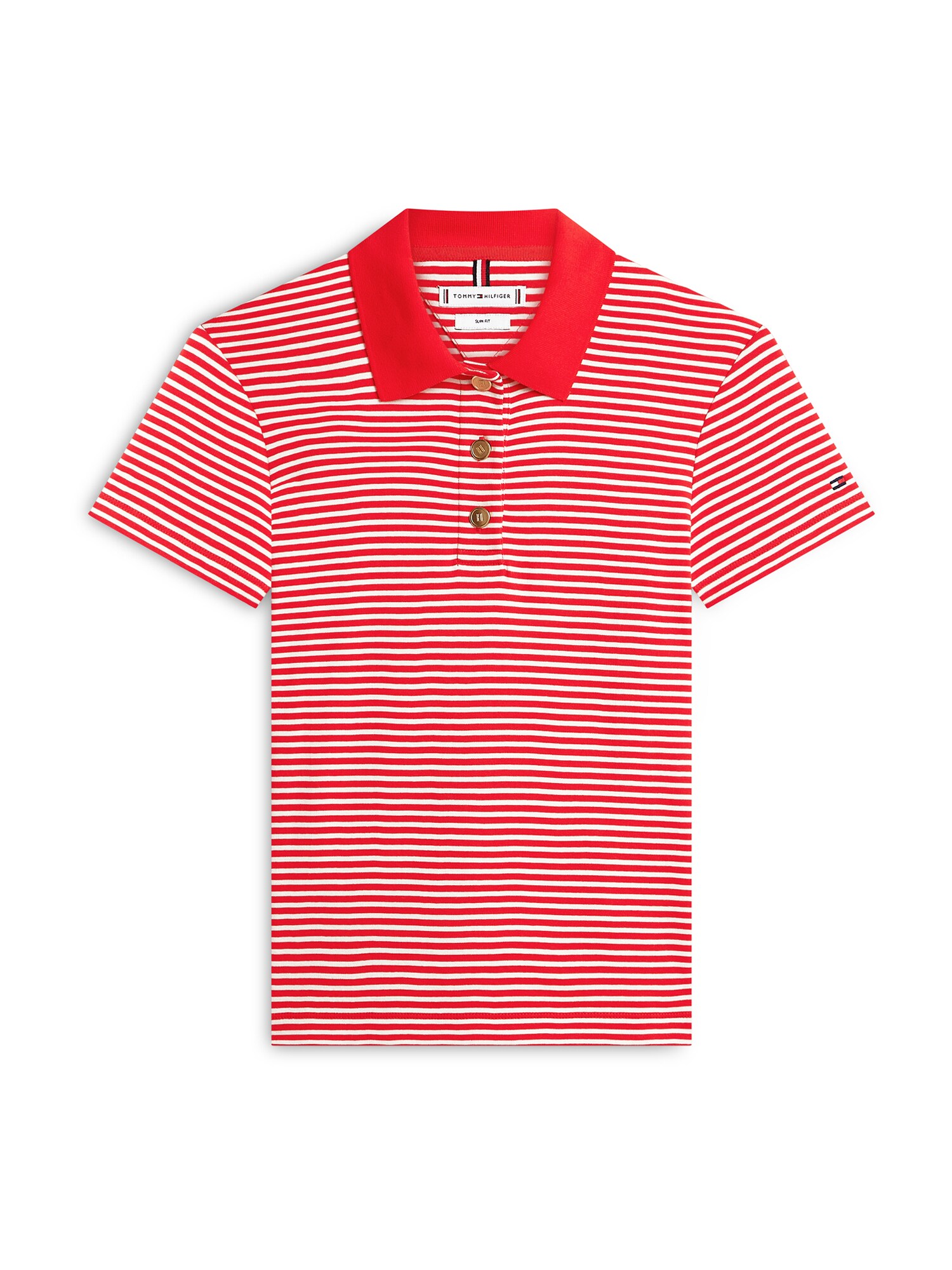 TOMMY HILFIGER Tricou  roșu / alb