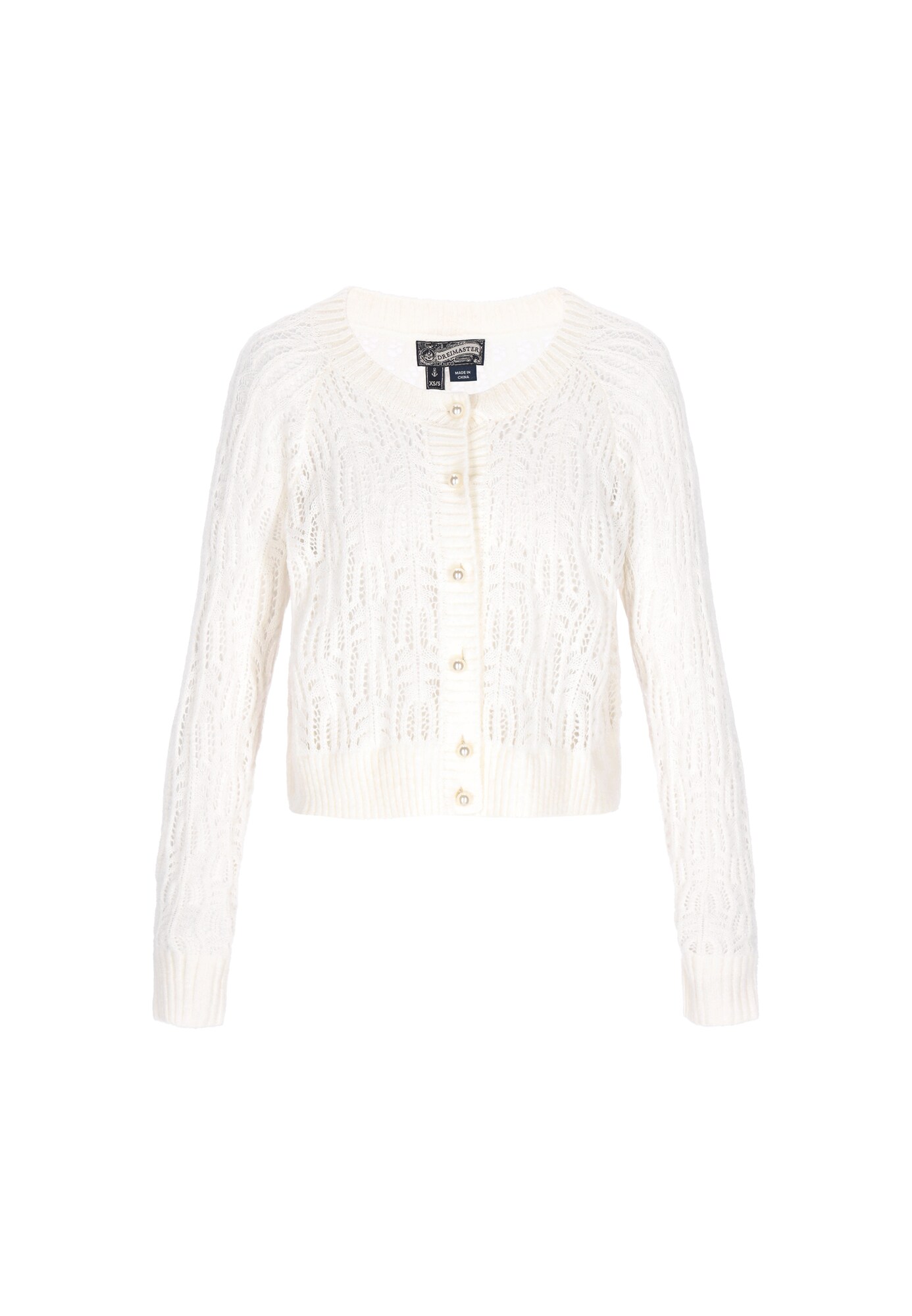 DreiMaster Vintage Geacă tricotată  alb murdar