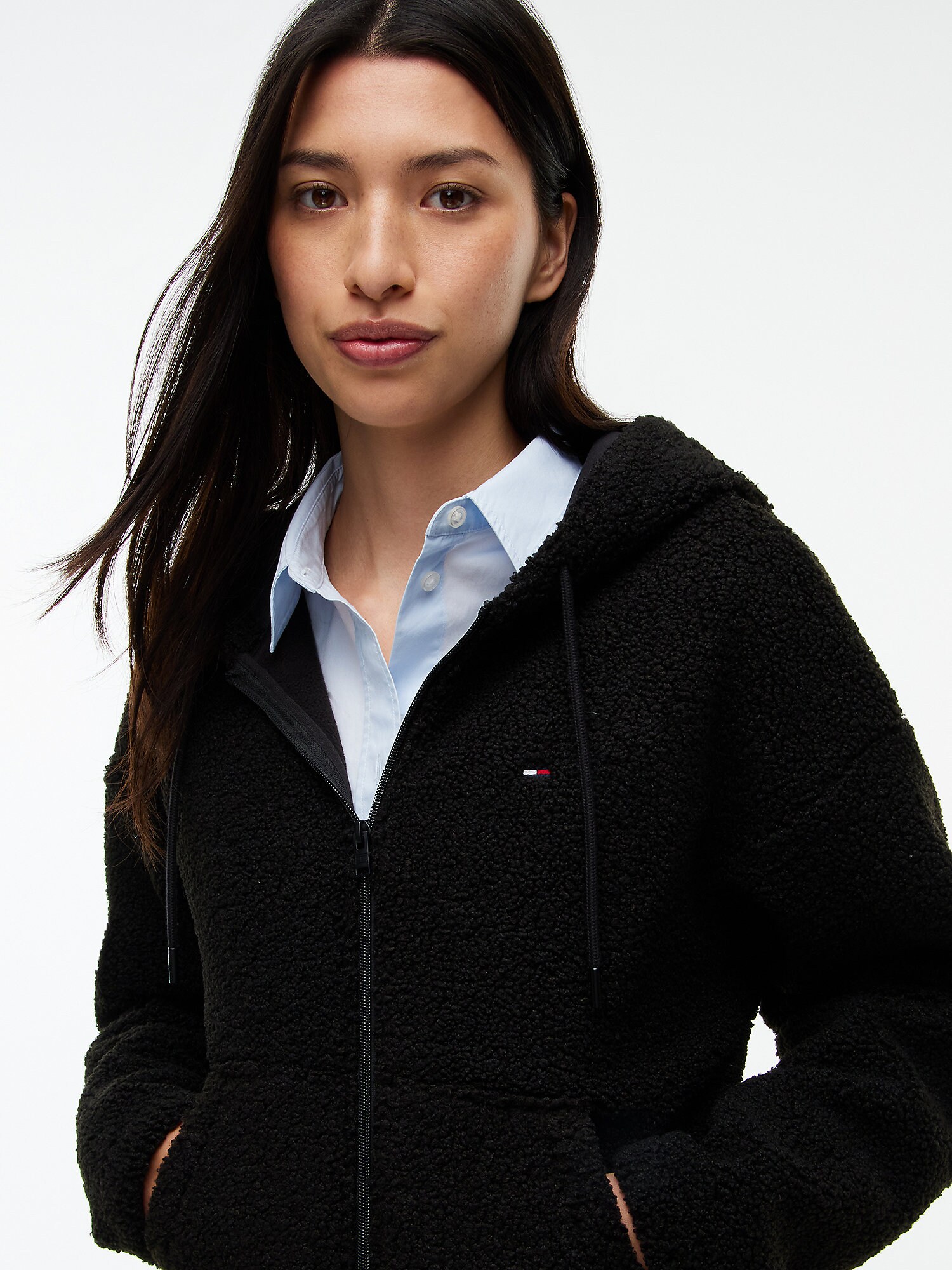 Tommy Jeans Chaqueta polar  negro – imagen 4