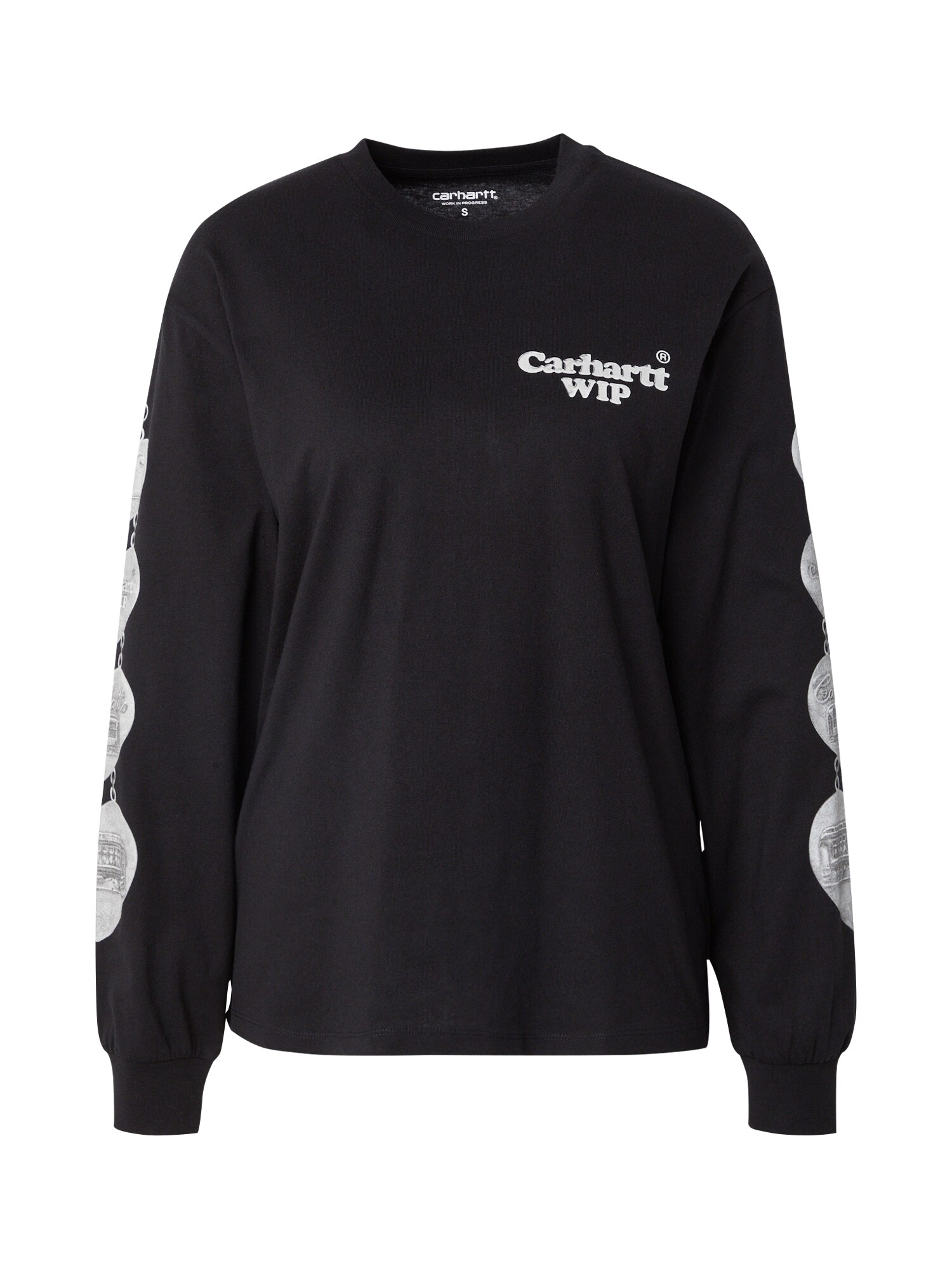 Carhartt WIP Póló 'Hartt'  szürke / világosszürke / fekete akciós termékkép 1