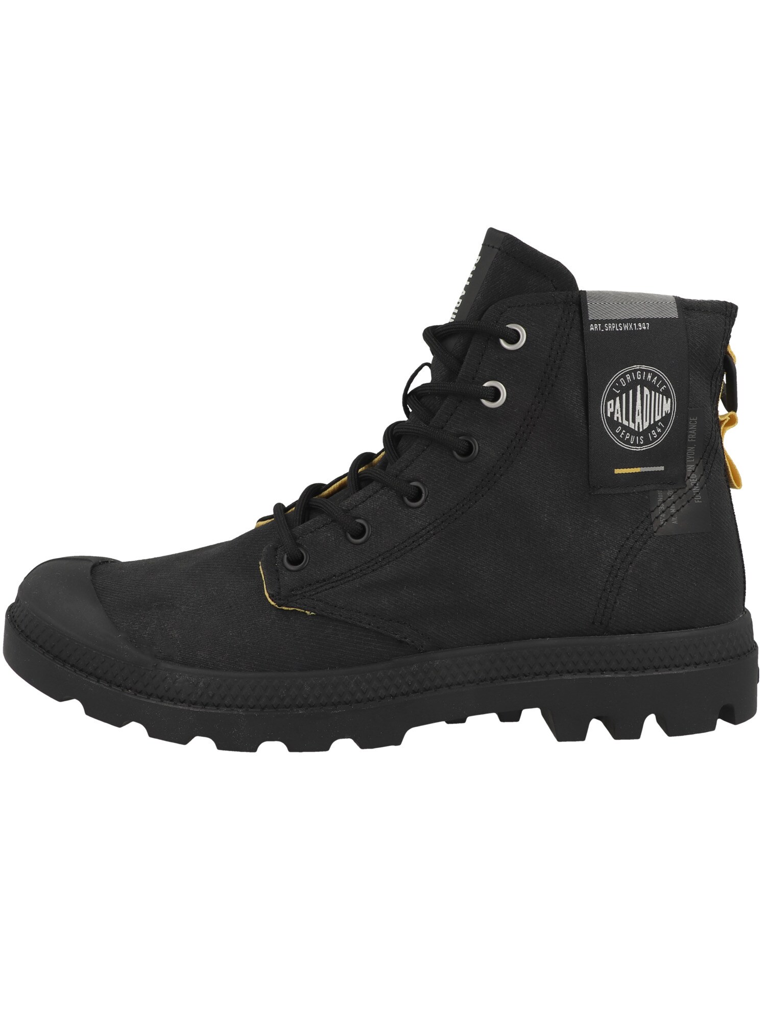 Palladium Bocanci cu șireturi Pampa Surplus  galben / negru