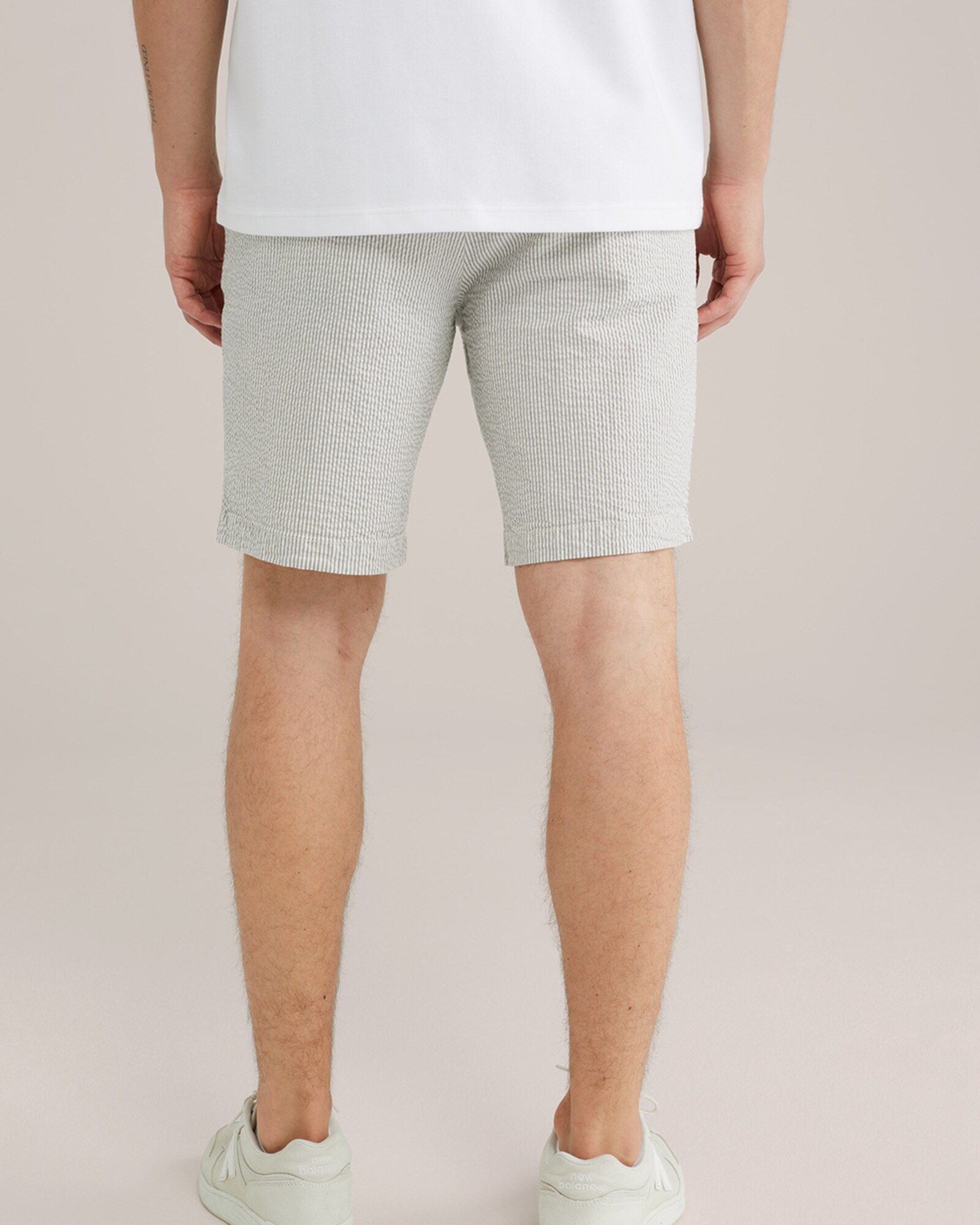 WE Fashion Chino nadrág  szürke / fehér termék 2. képe