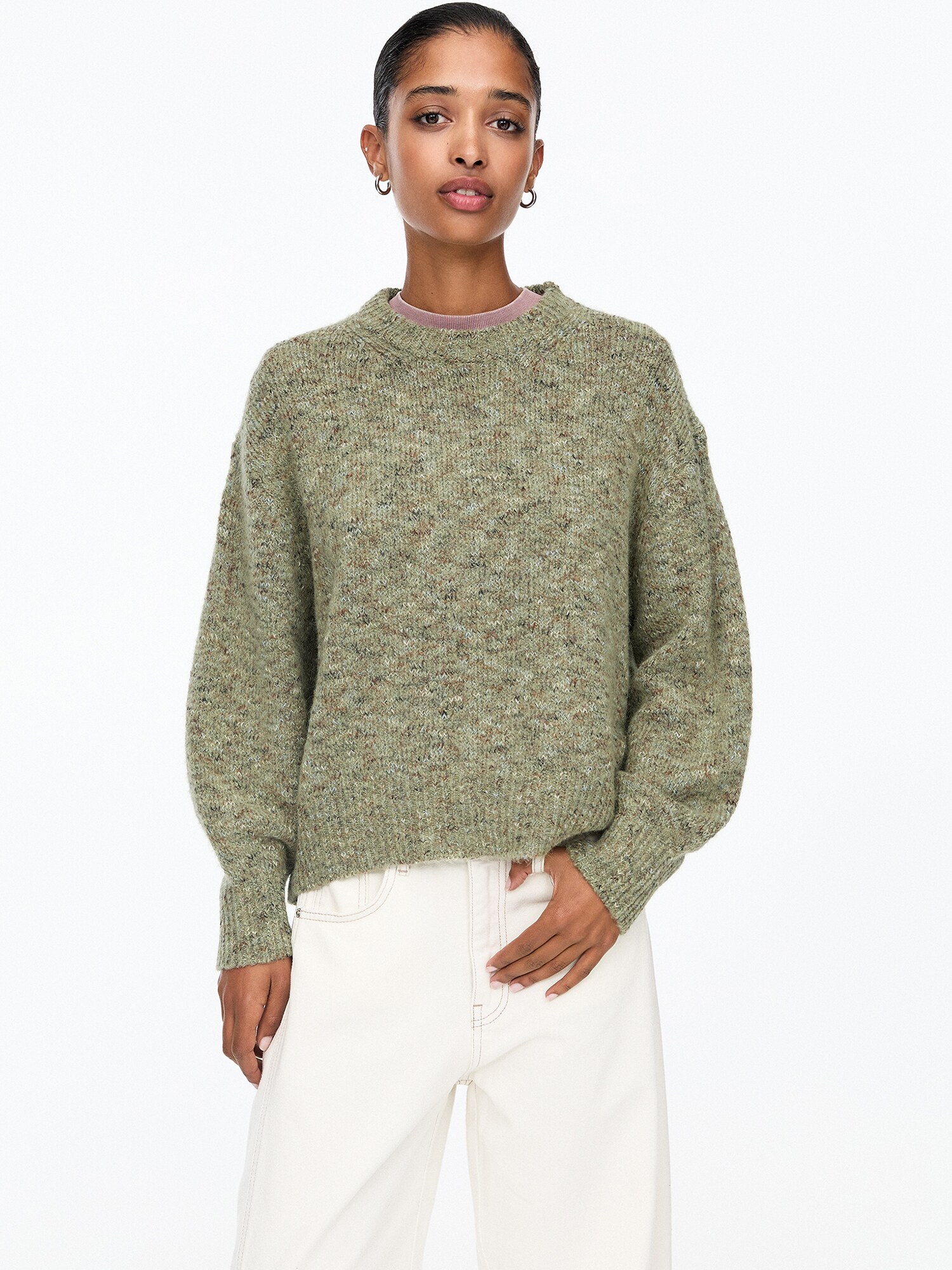 Pull&Bear Pulóver  barna / menta / pasztellzöld / sötétzöld termék 2. képe