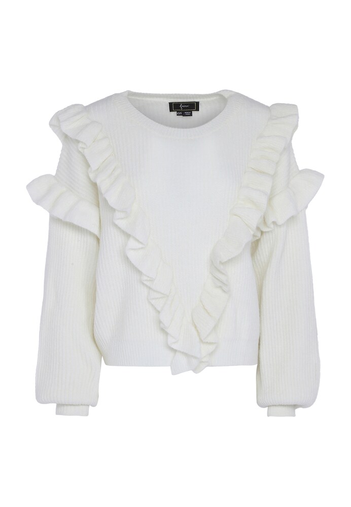 faina Pulóver Női fehér , Méret XL-XXL