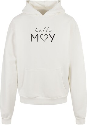 Merchcode Sweatshirt ‘Spring – Hello may’ Zwart / Offwhite