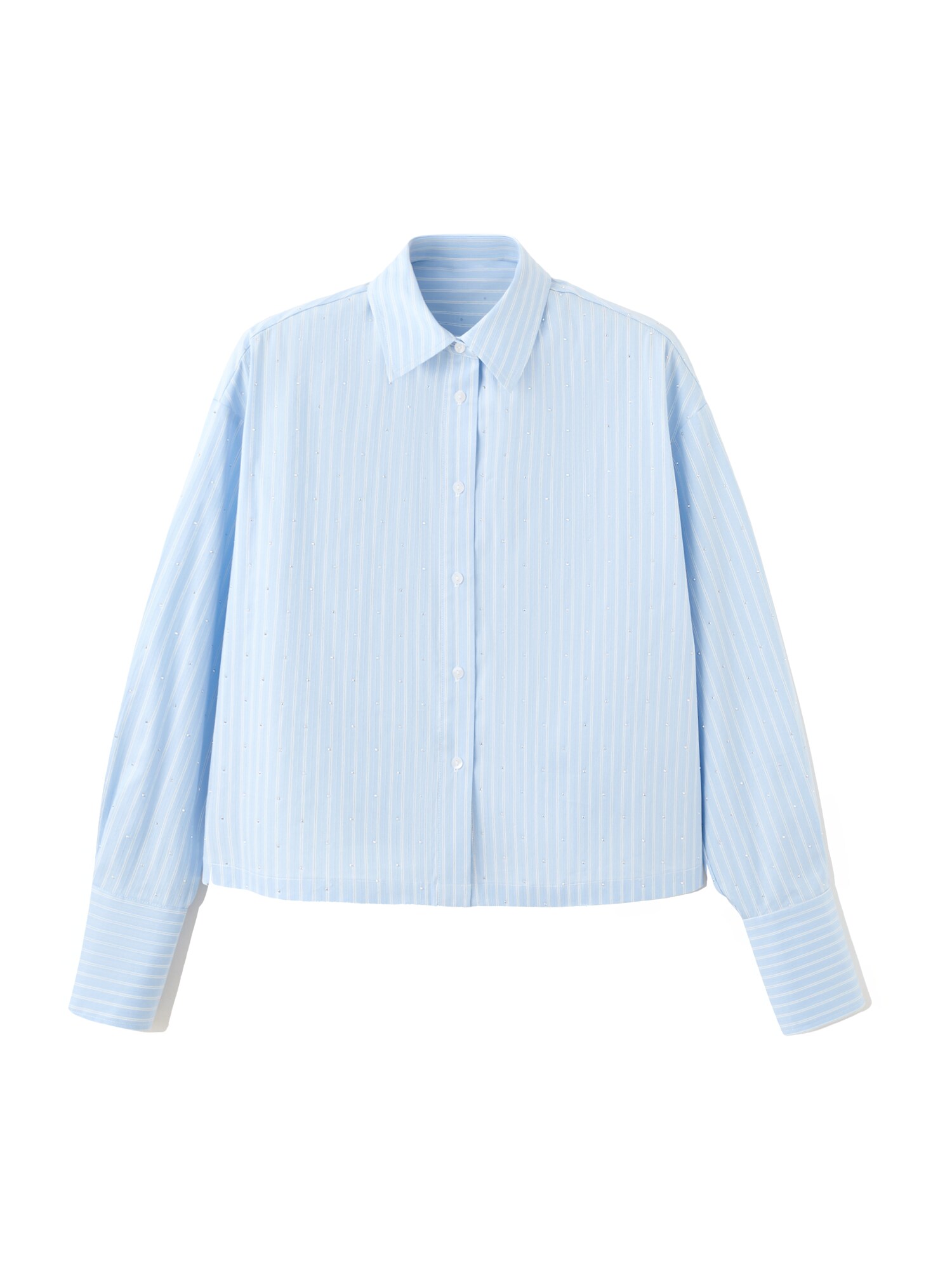 MANGO Bluză Shinny  albastru pastel / negru / alb