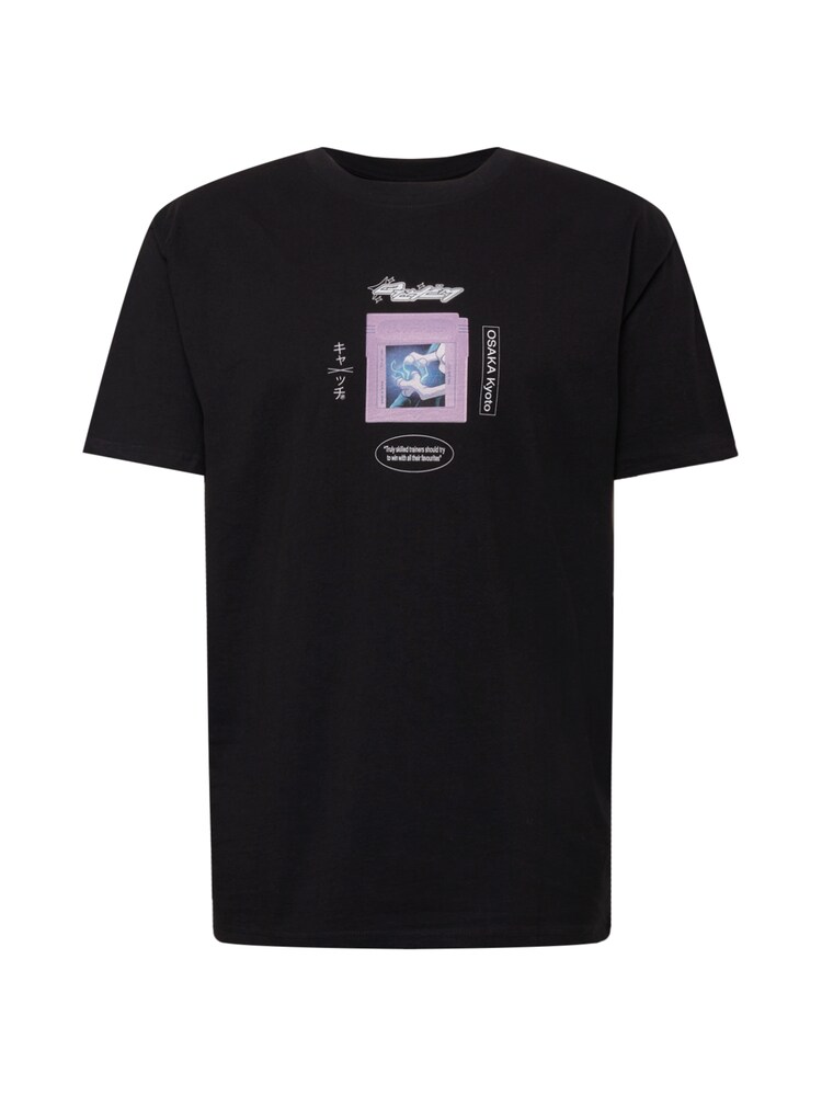 Mister Tee T-Shirt 'Catch Em' Herren Größe L navy / helllila / schwarz / weiß