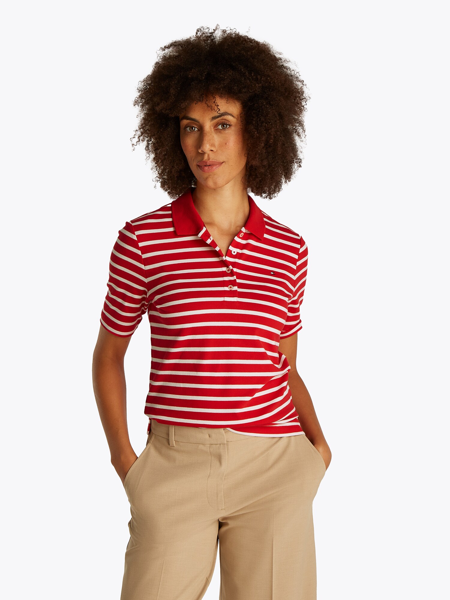 TOMMY HILFIGER Póló '1985'  piros / fehér termék 2. képe