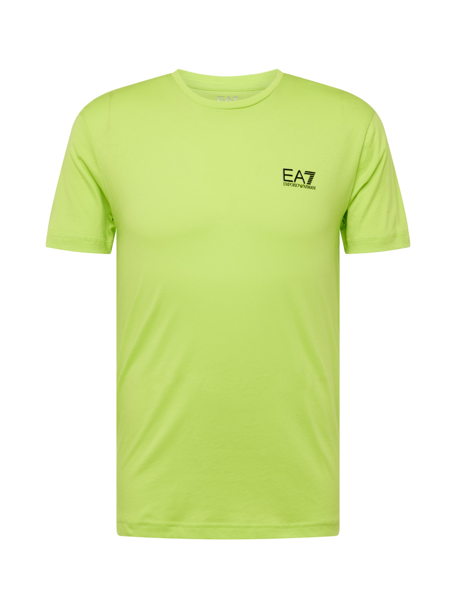 EA7 Emporio Armani Marškinėliai žaliosios citrinos spalva / juoda