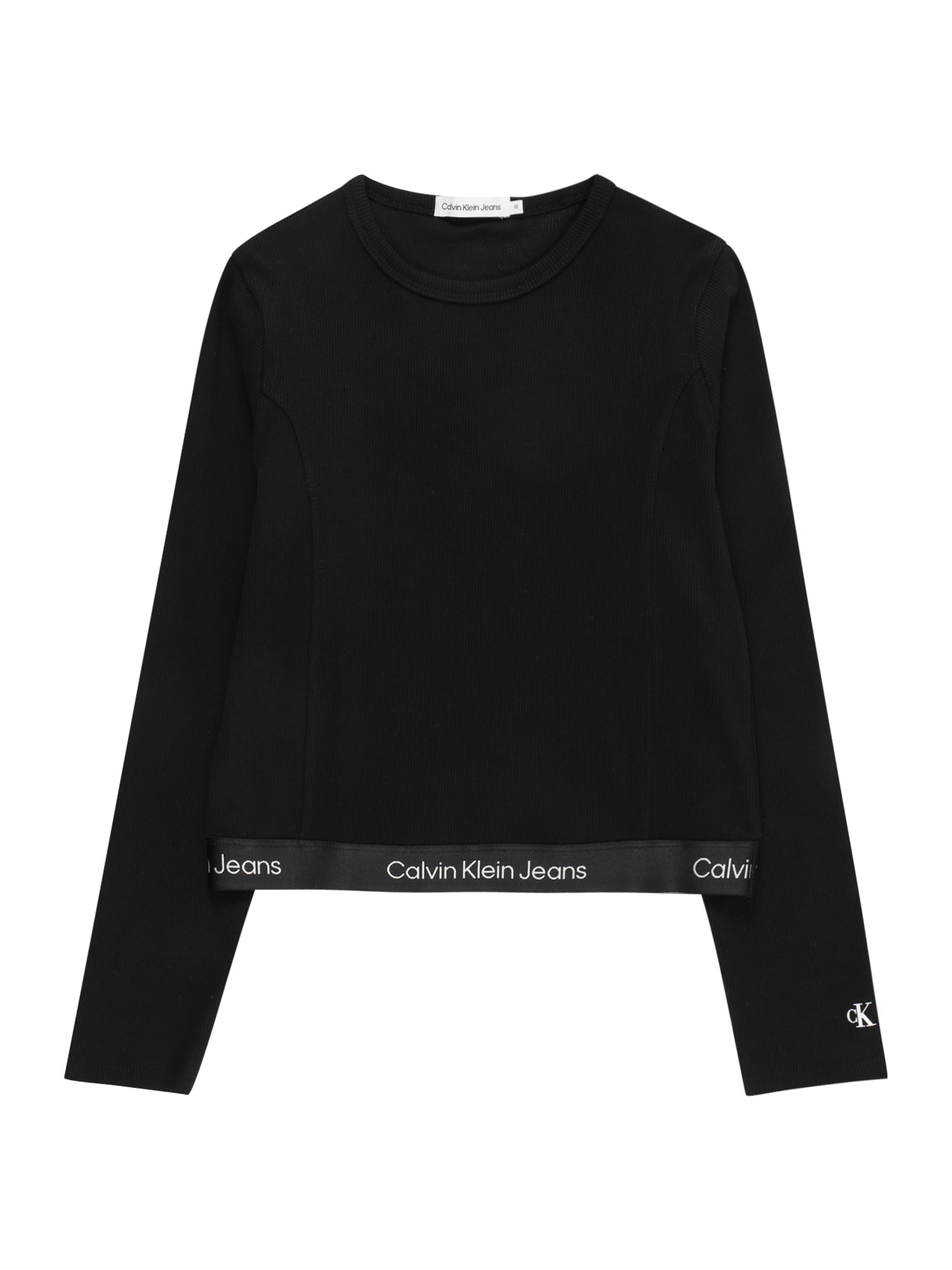Calvin Klein Jeans Тениска  черно / бяло