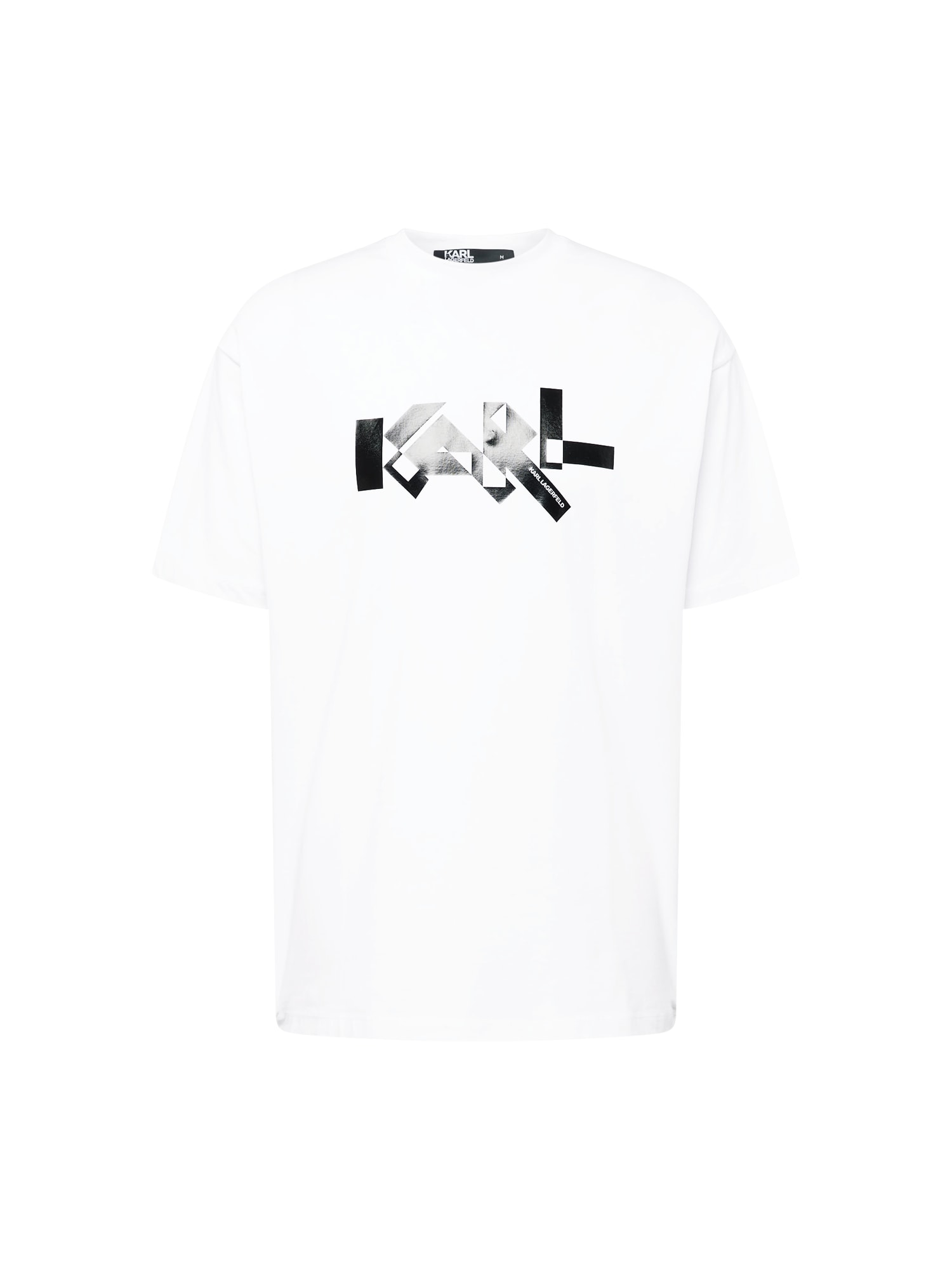 Karl Lagerfeld Тениска  черно / бяло