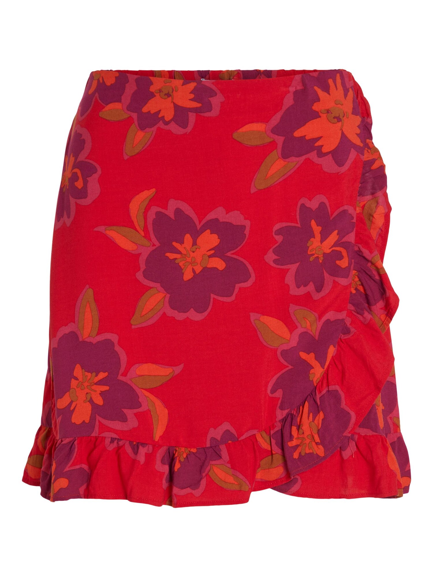 VILA Fustă NAJA  verde / lila / roși aprins / roșu deschis