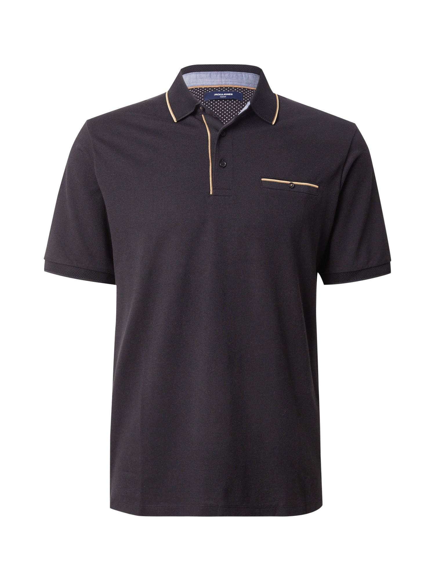 Jack & Jones Premium Tricou JPRBLUHUBO  bej / negru