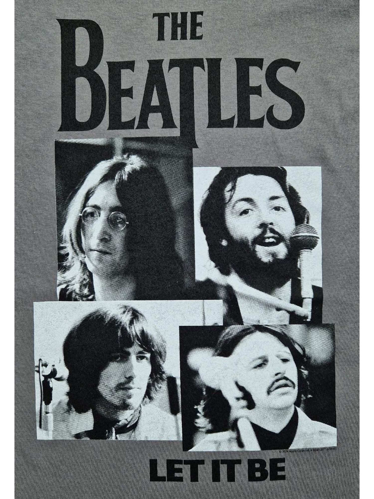 The Beatles Camiseta 'Beatles – Let It Be T-Shirt' gris – imagen 2