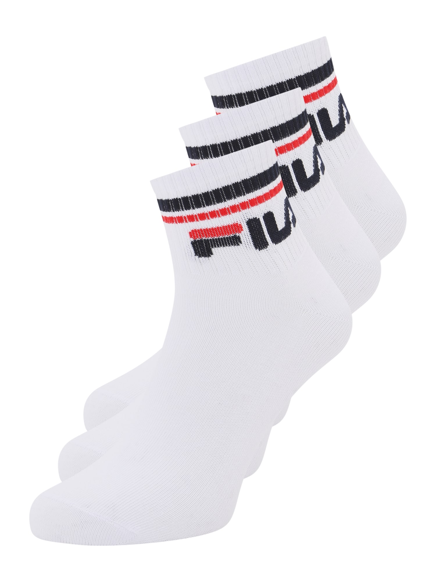 FILA Șosete  roșu / negru / alb