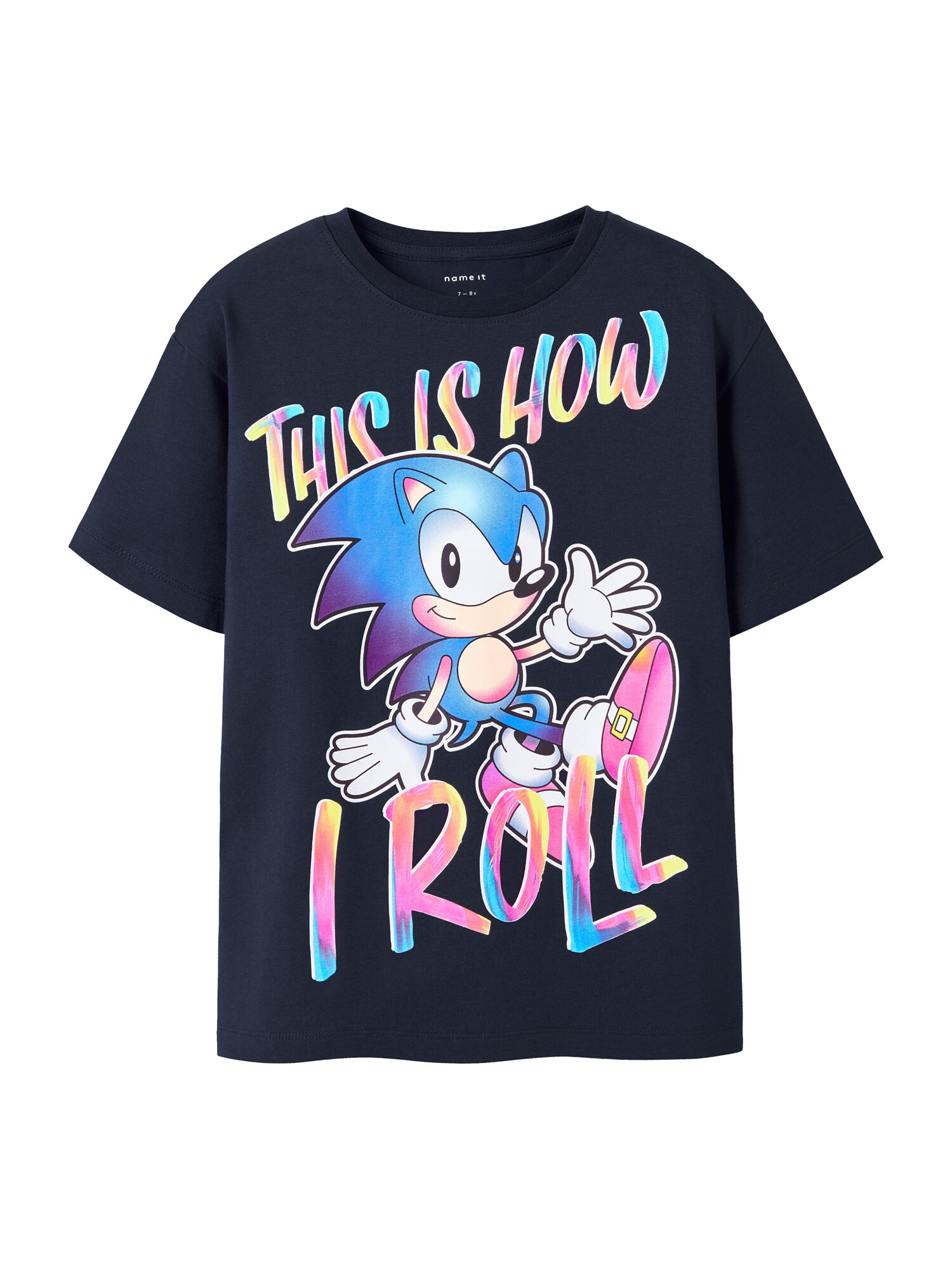 NAME IT Tricou 'NKMDarius Sonic'  albastru deschis / albastru închis / roz deschis / alb