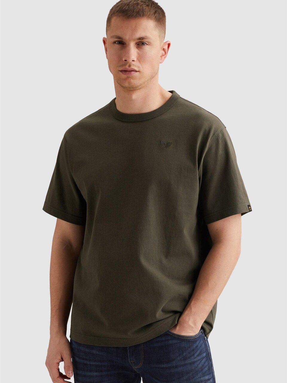 T-shirt 'Relaxed fit T-shirt with embroidered logo'