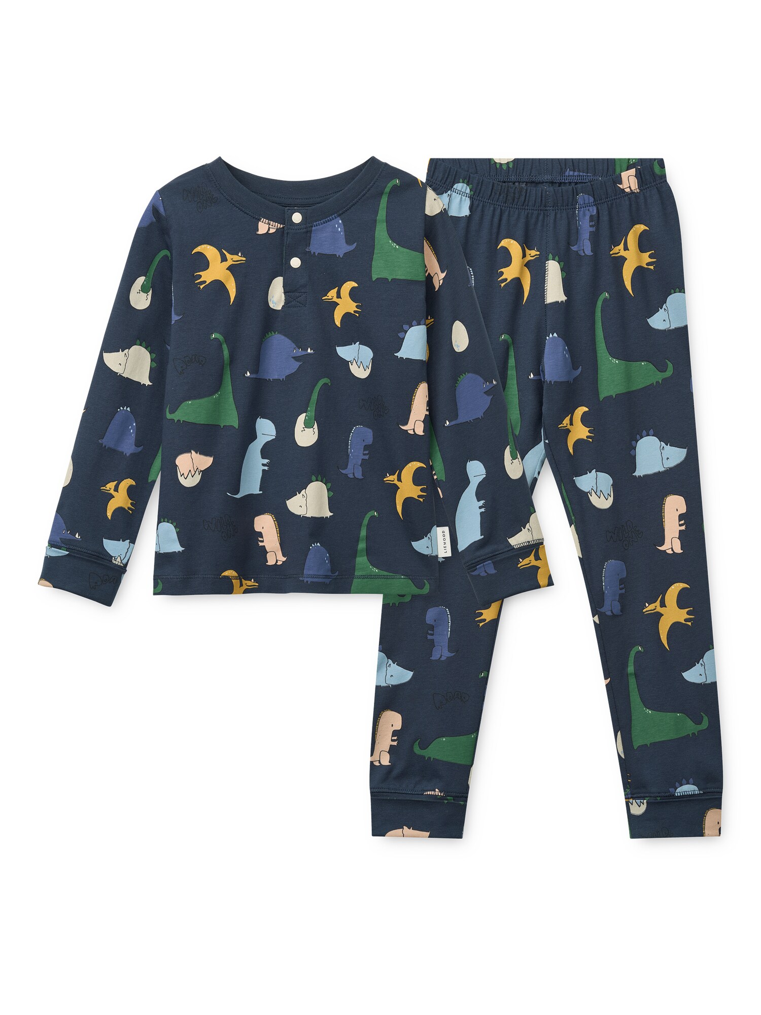 Liewood Pijamale Wilhelm bej deschis / bleumarin / galben auriu / verde închis